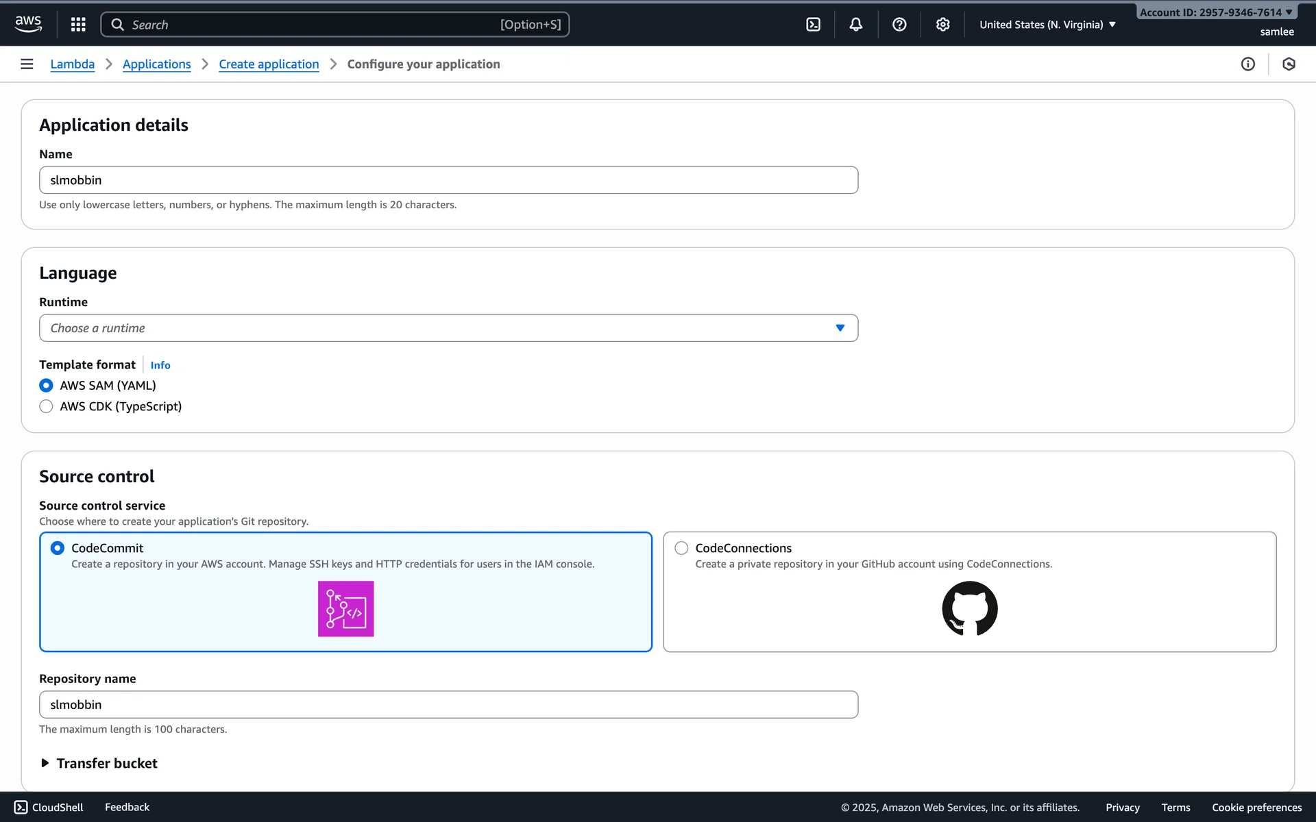 Amazon Web Services (AWS) screenshot