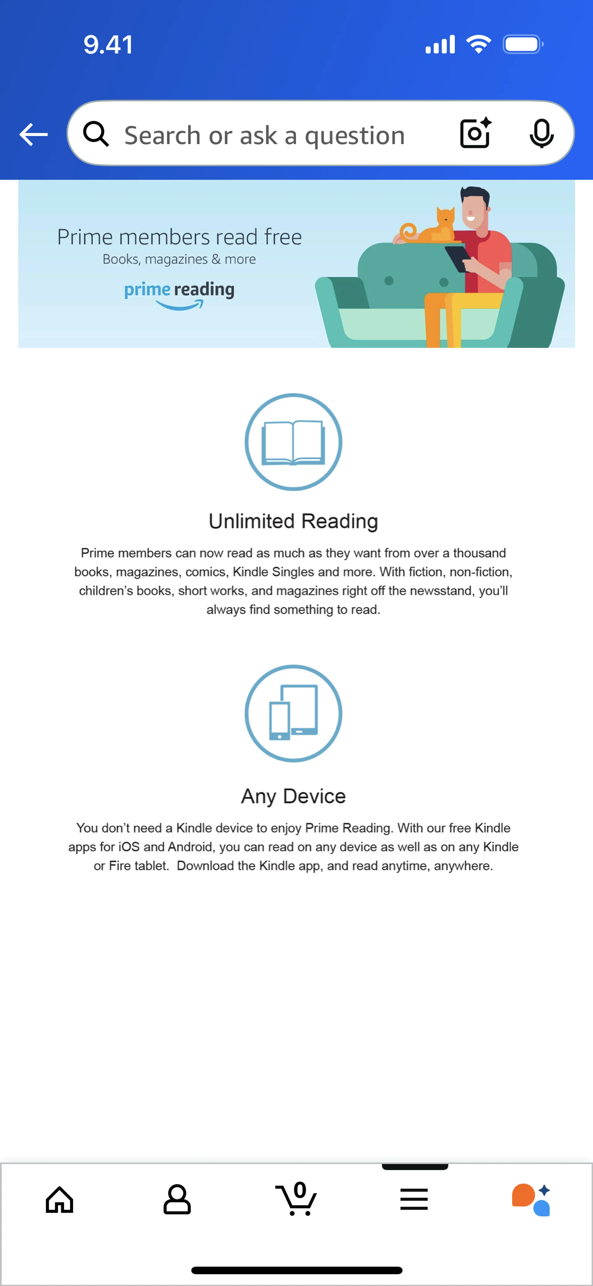 Amazon Shopping — E-commerce скриншот интерфейса