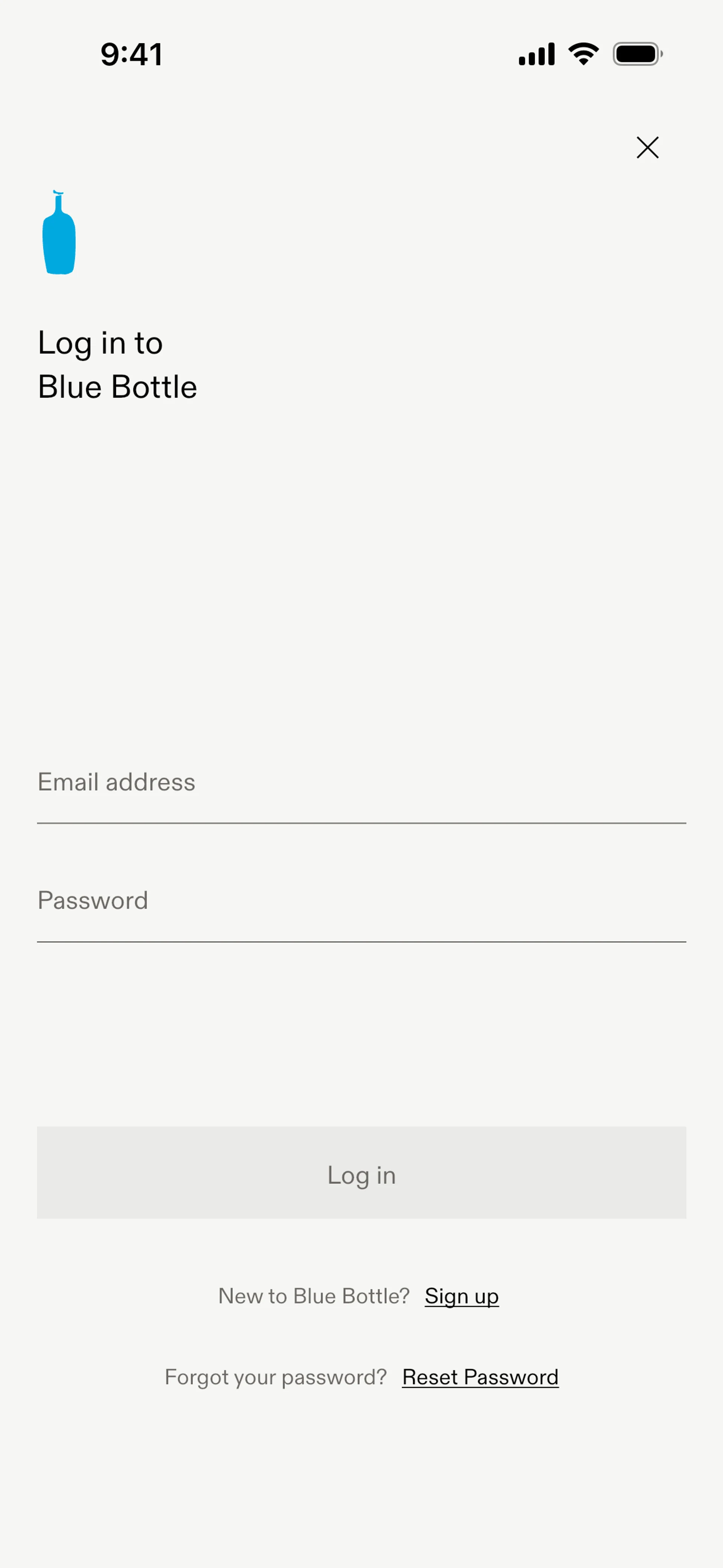 blue-bottle-coffee-ios — Food & Drink скриншот интерфейса