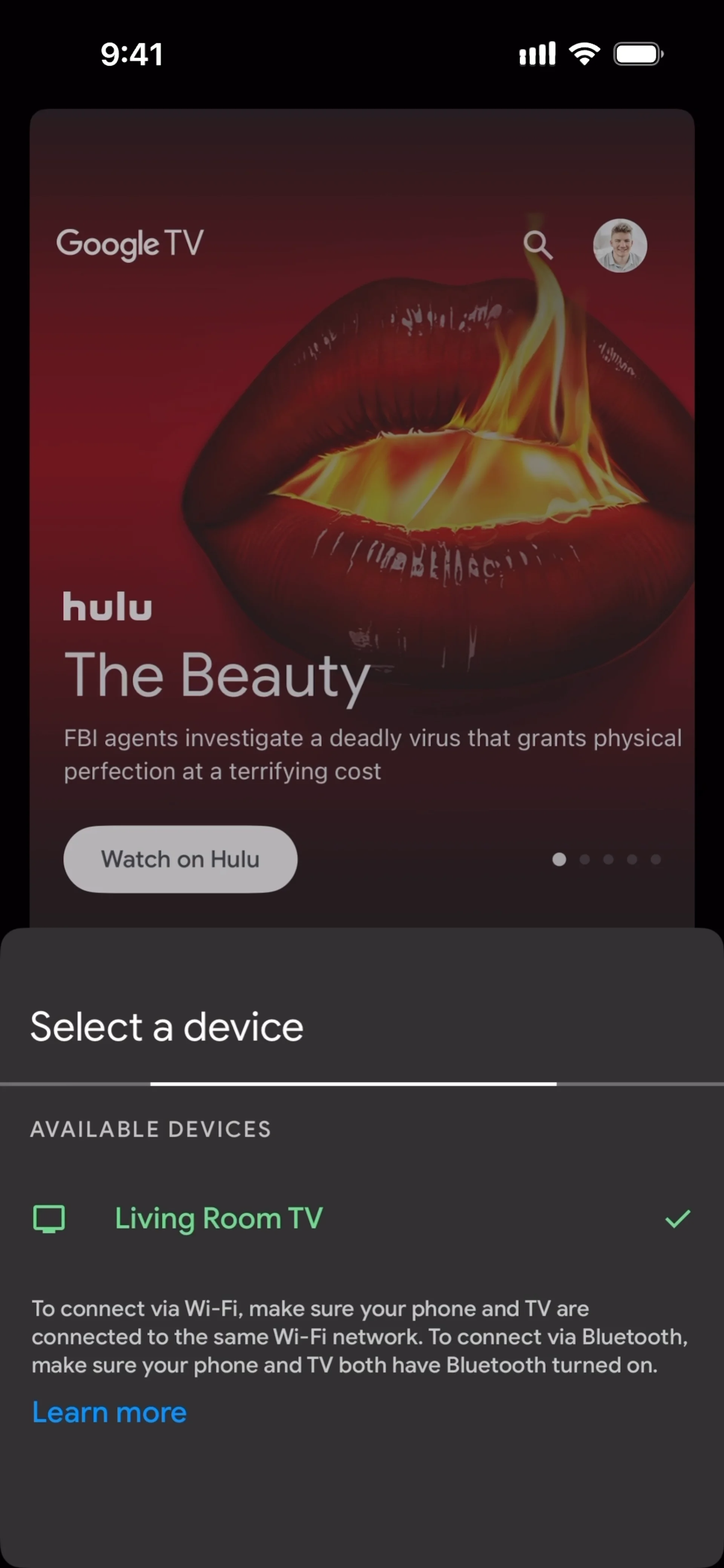 google-tv-ios — Entertainment скриншот интерфейса