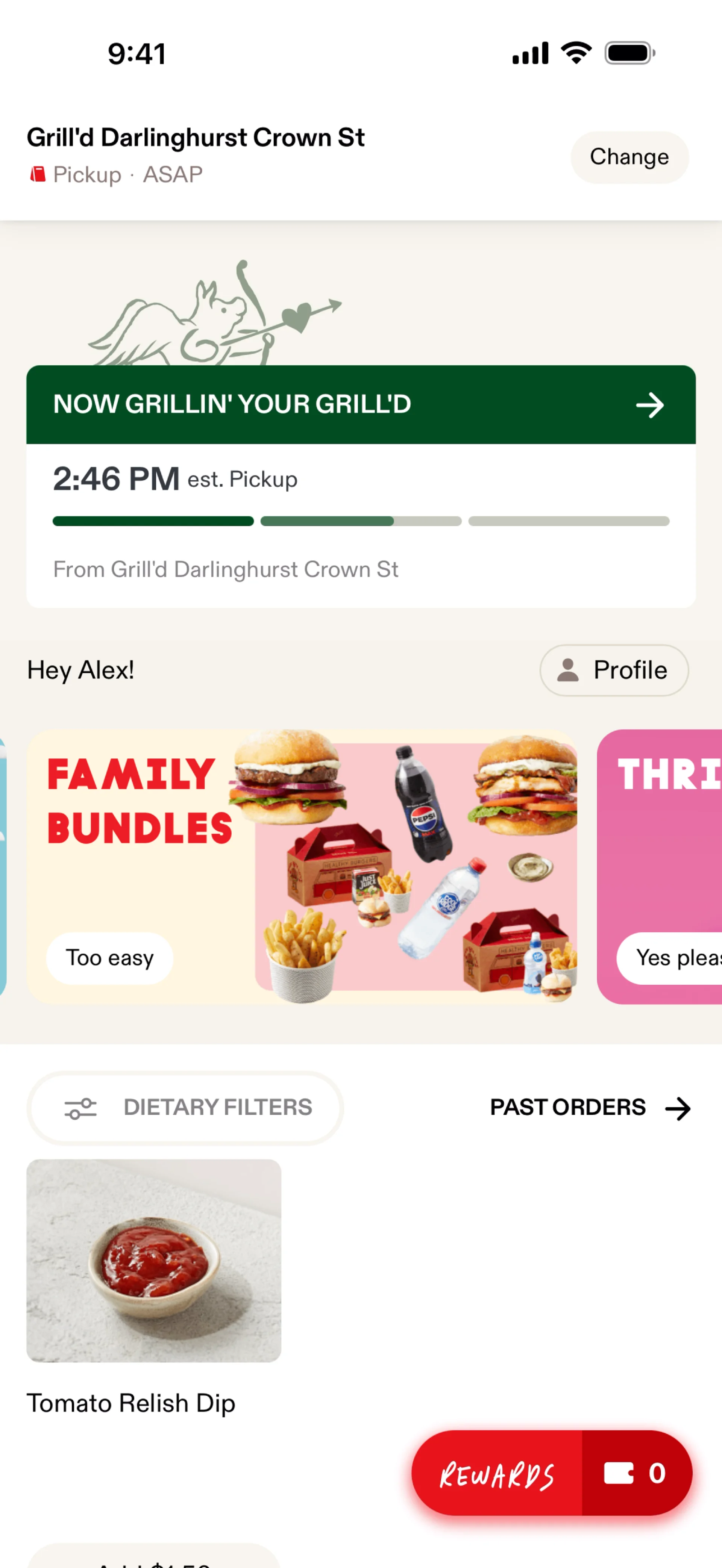grilld-ios — Food & Drink скриншот интерфейса