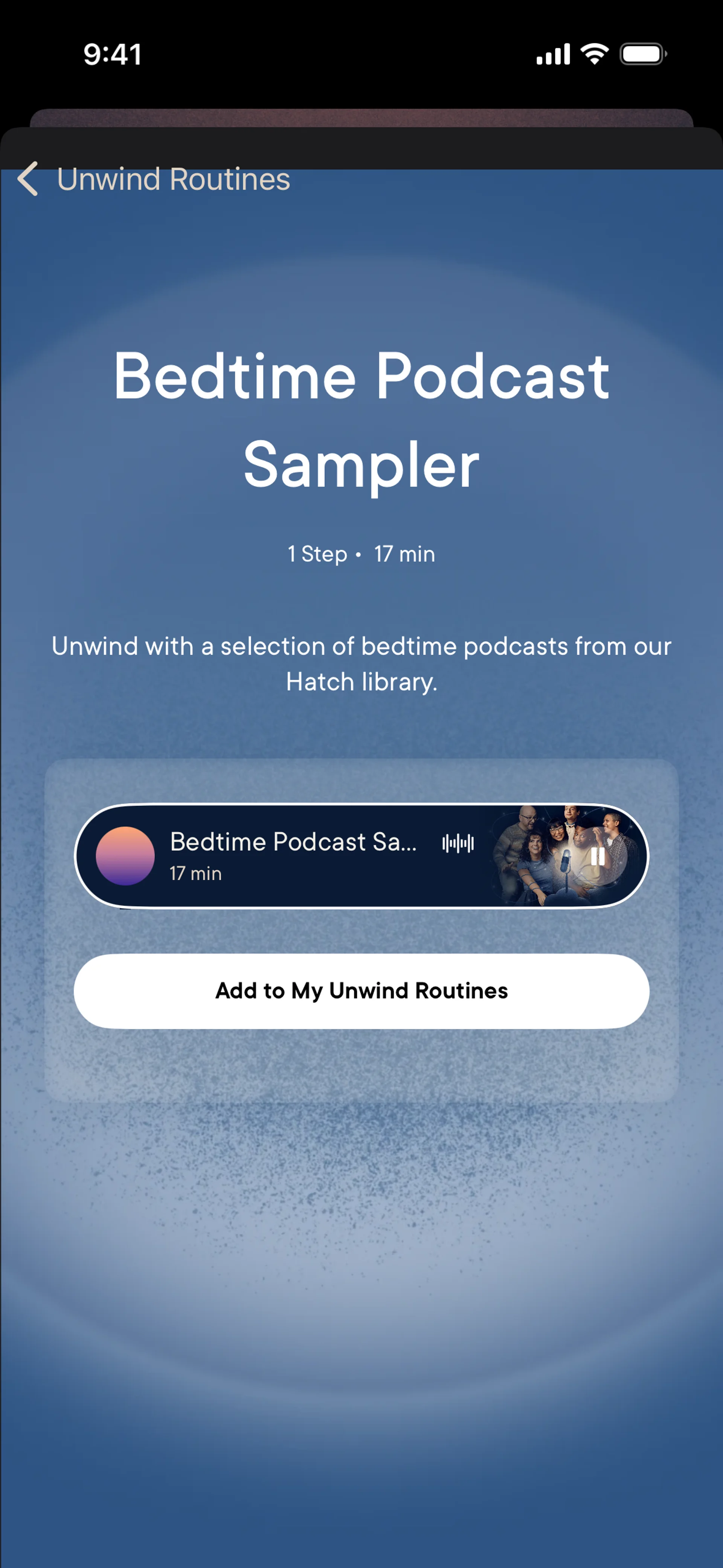 hatch-sleep-ios — Health скриншот интерфейса