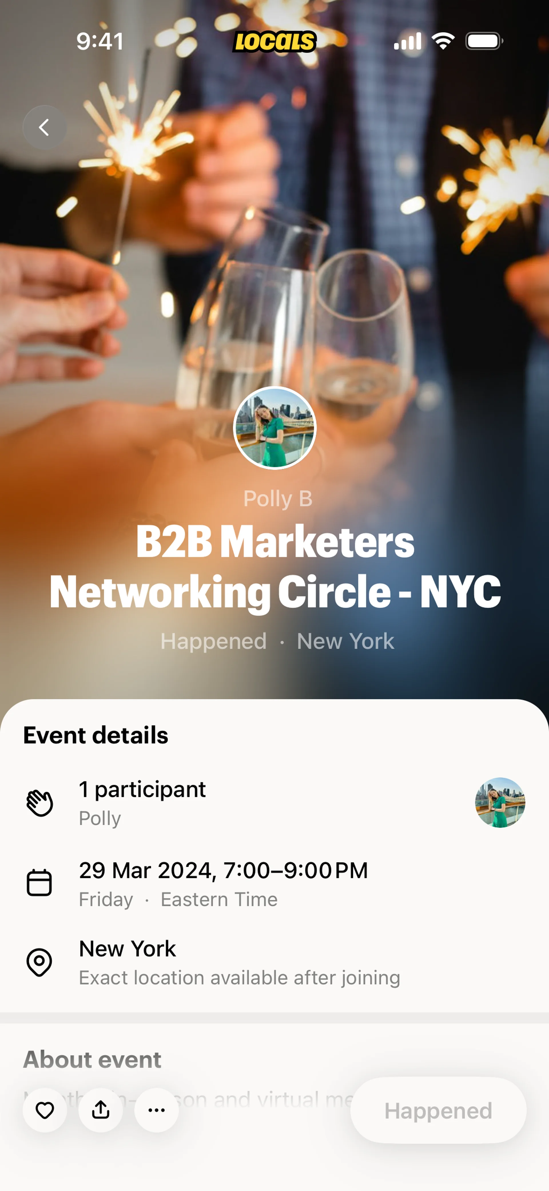 locals-ios — Social скриншот интерфейса