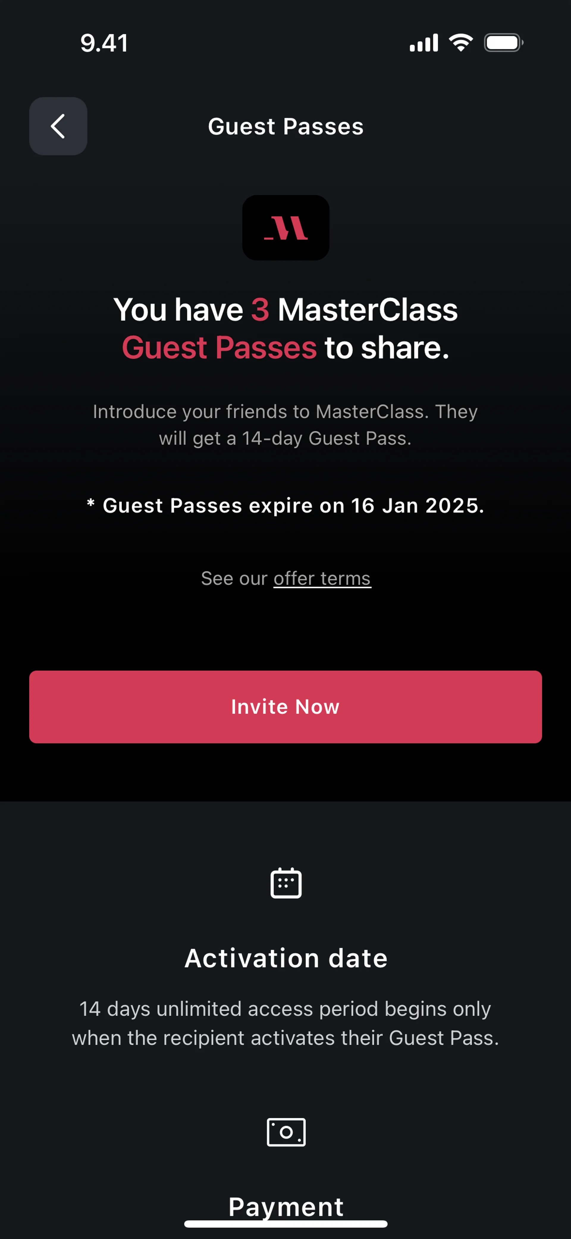 MasterClass — Education скриншот интерфейса