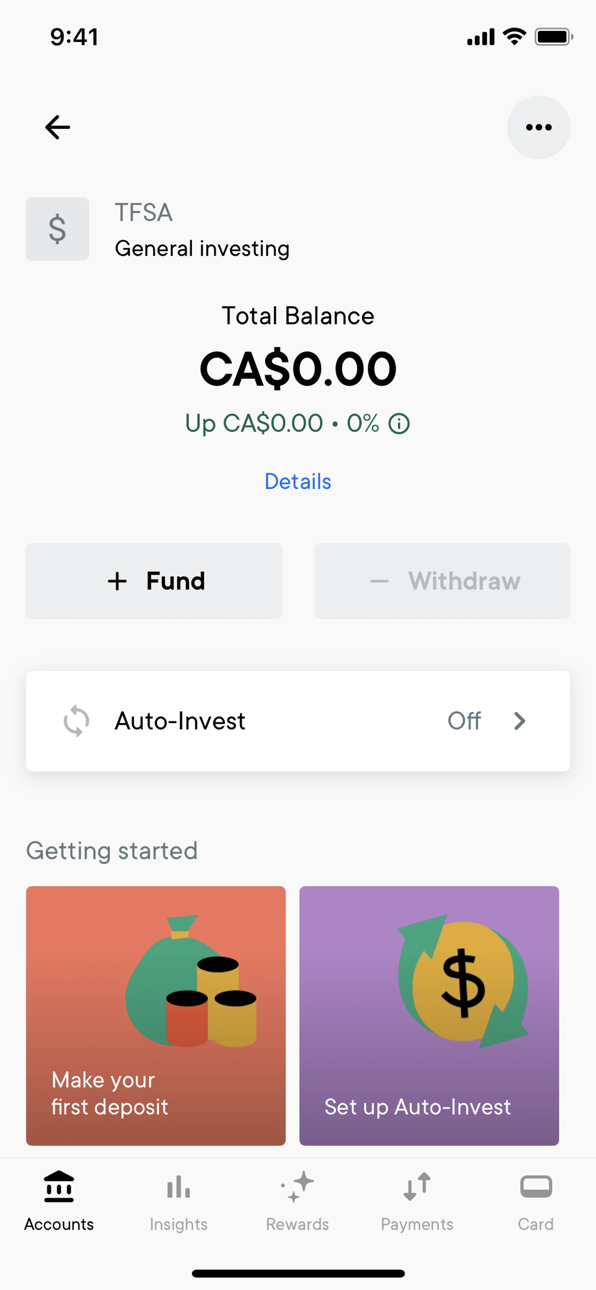 Neo Financial — Fintech скриншот интерфейса