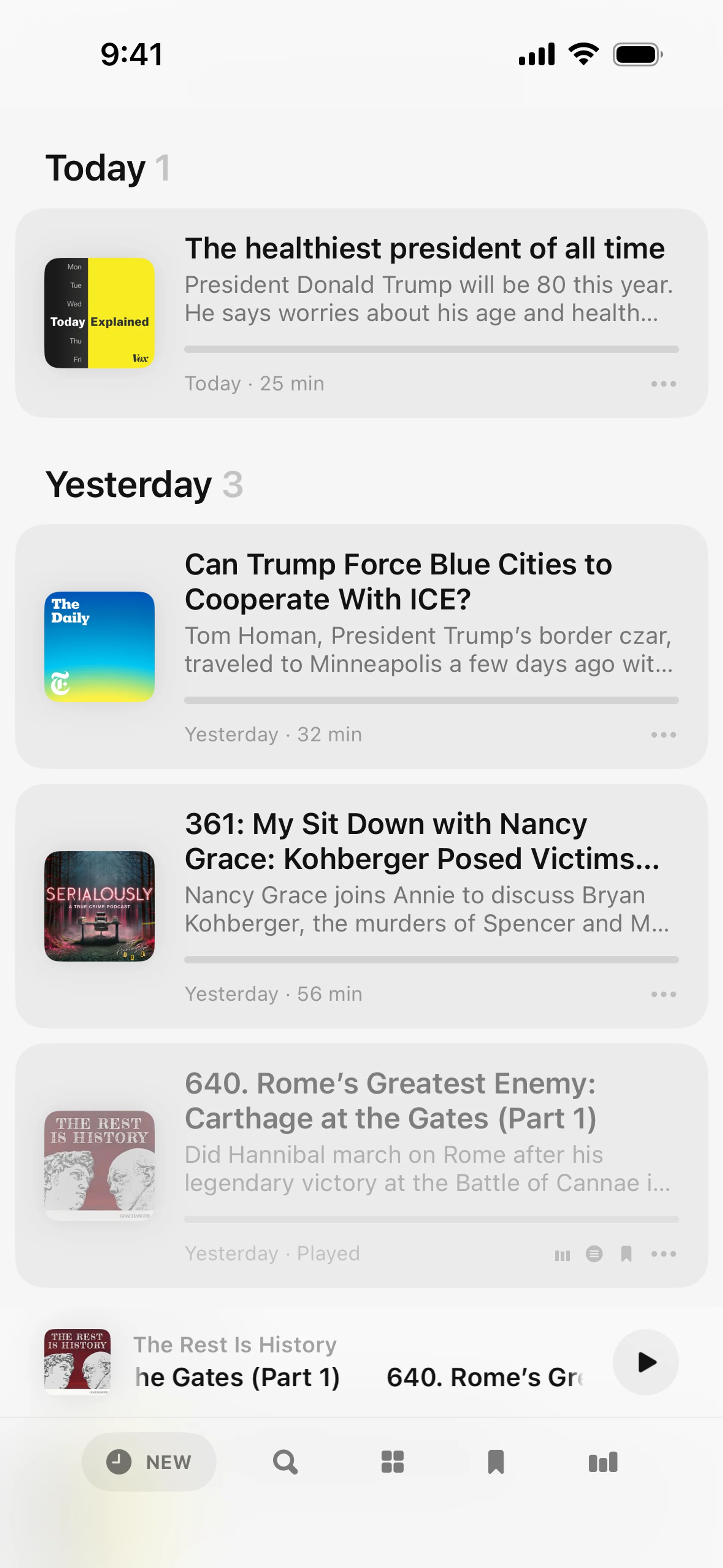neuecast-ios — Entertainment скриншот интерфейса