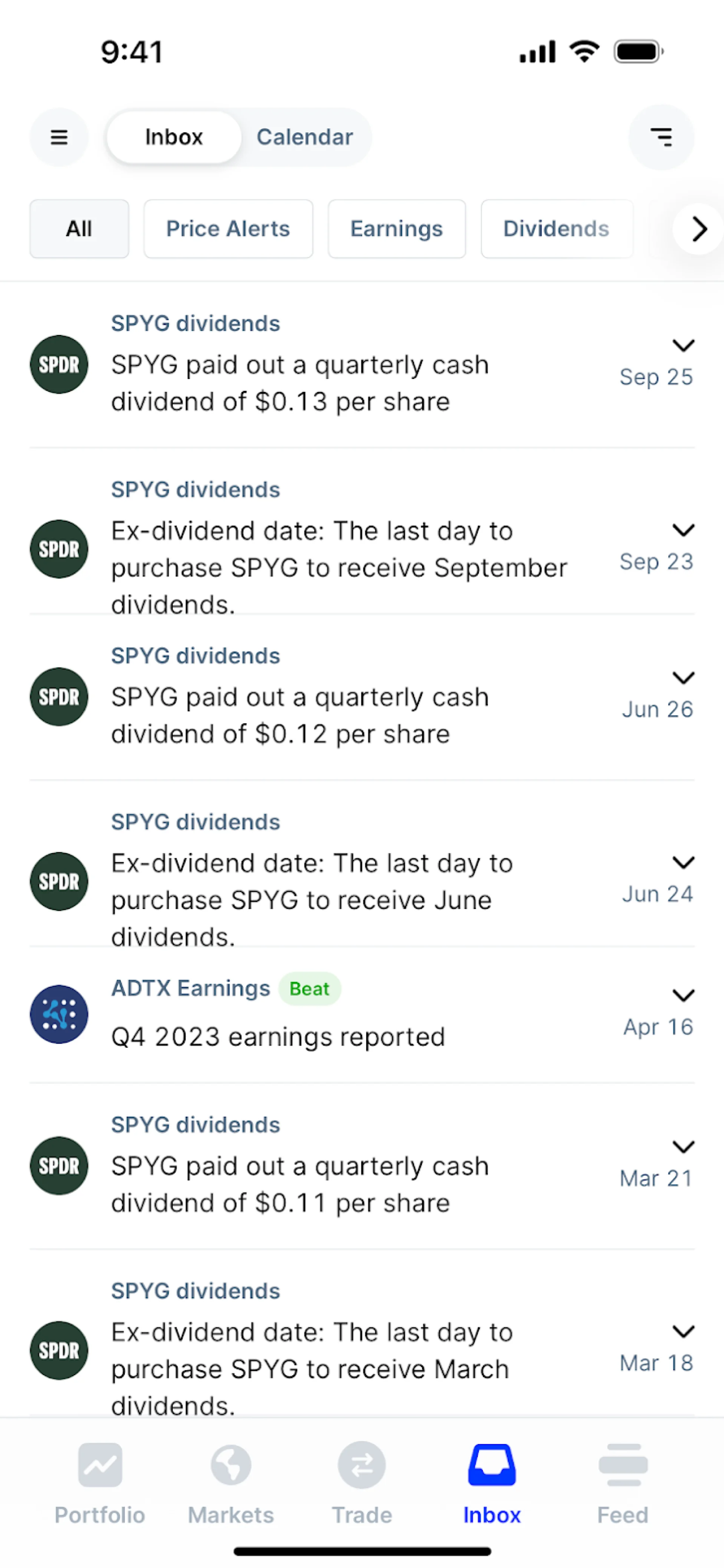 Public — Fintech скриншот интерфейса