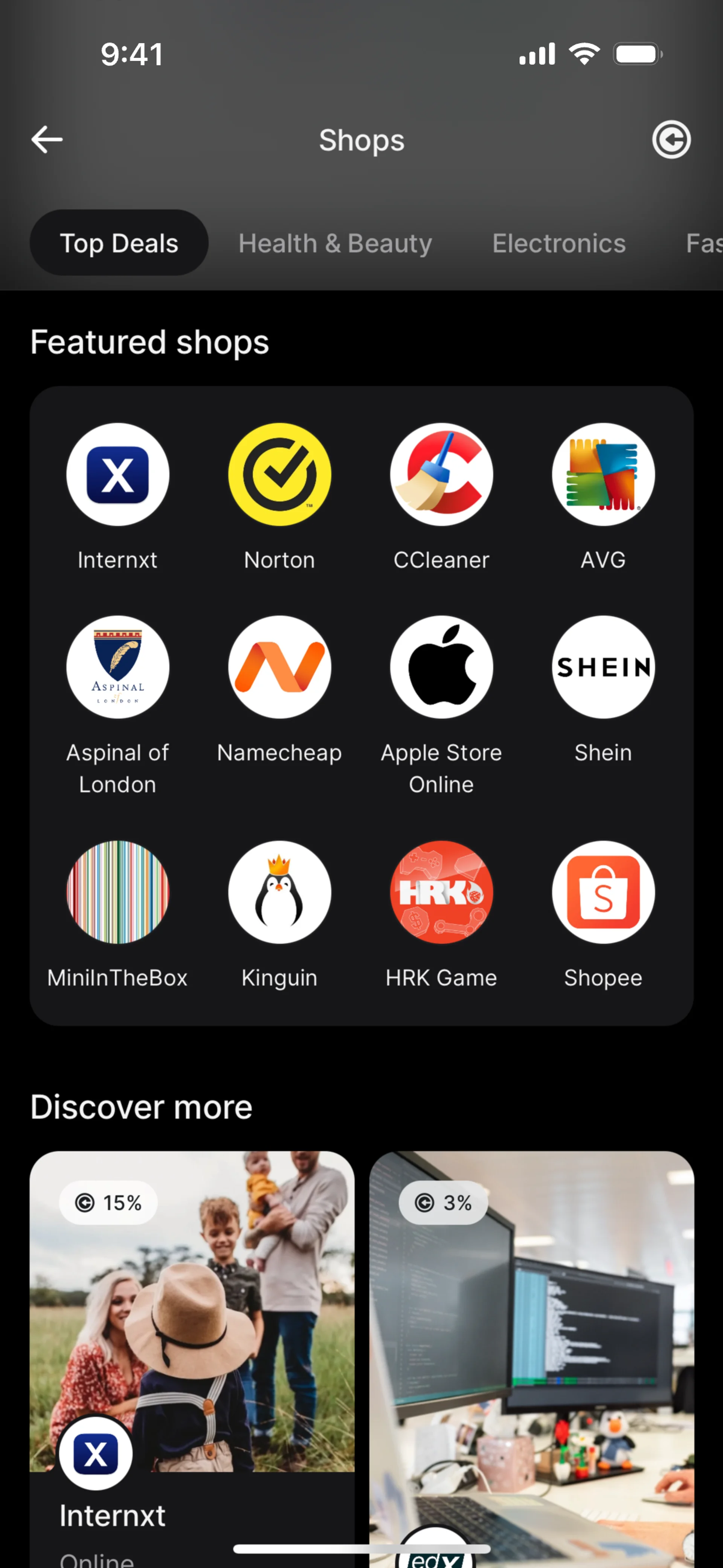 Revolut — Fintech скриншот интерфейса