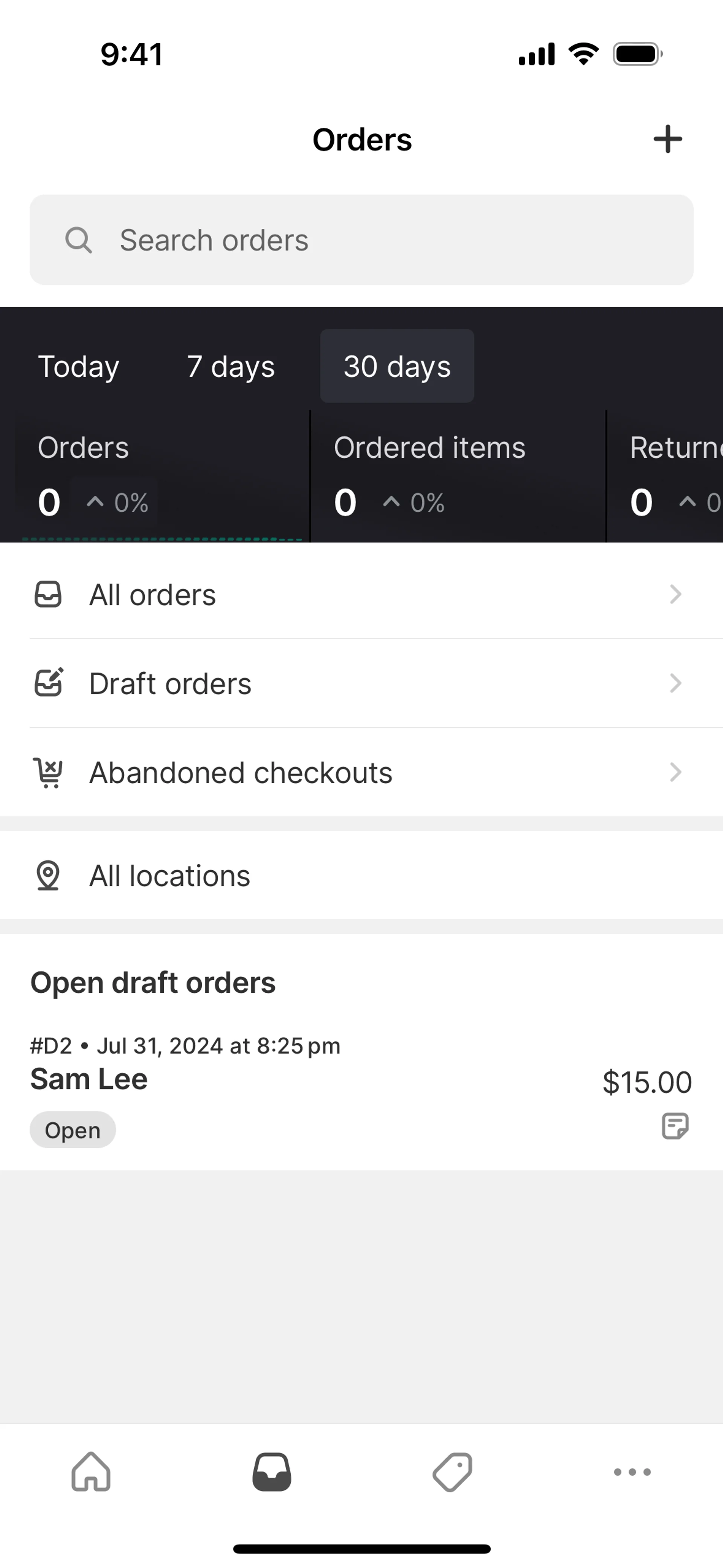 Shopify — E-commerce скриншот интерфейса