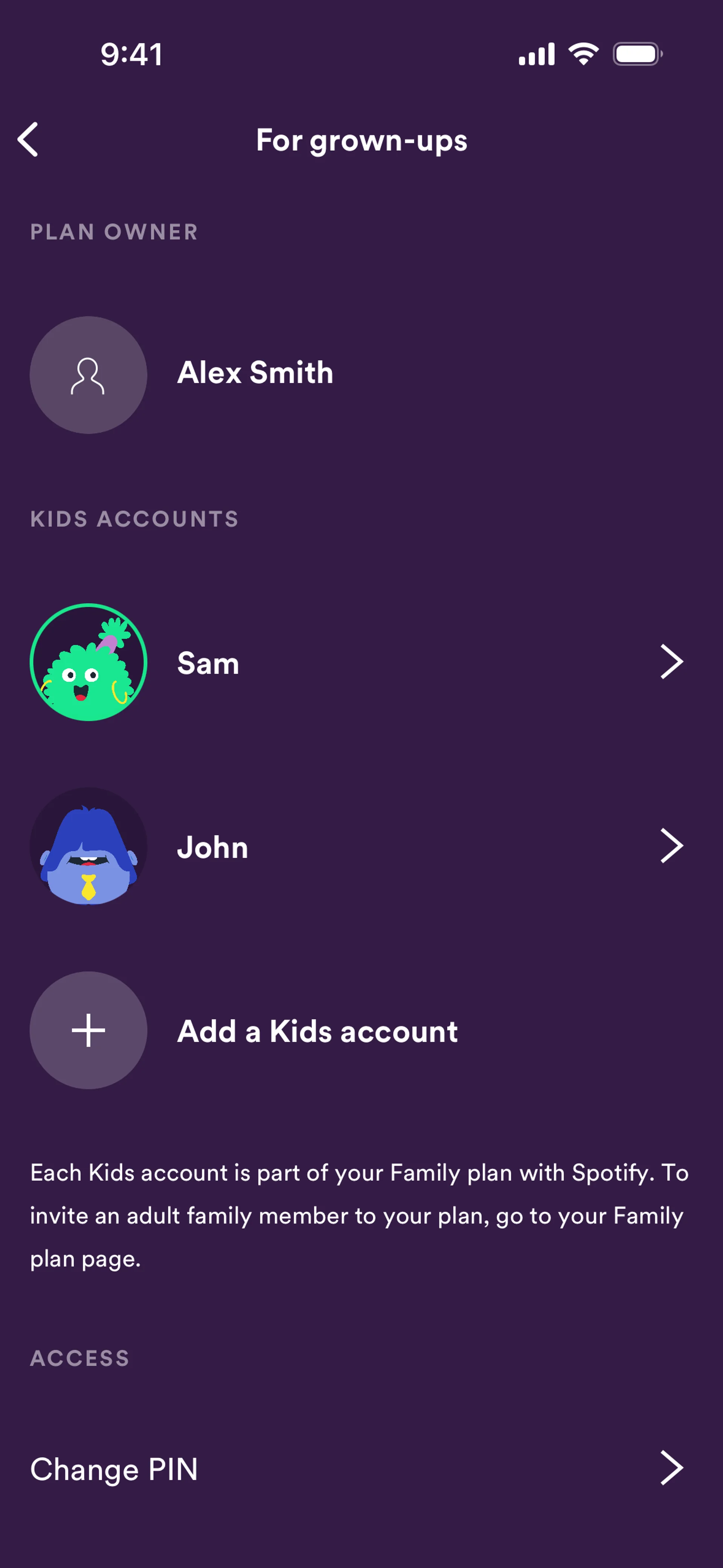 spotify-kids-ios — Entertainment скриншот интерфейса