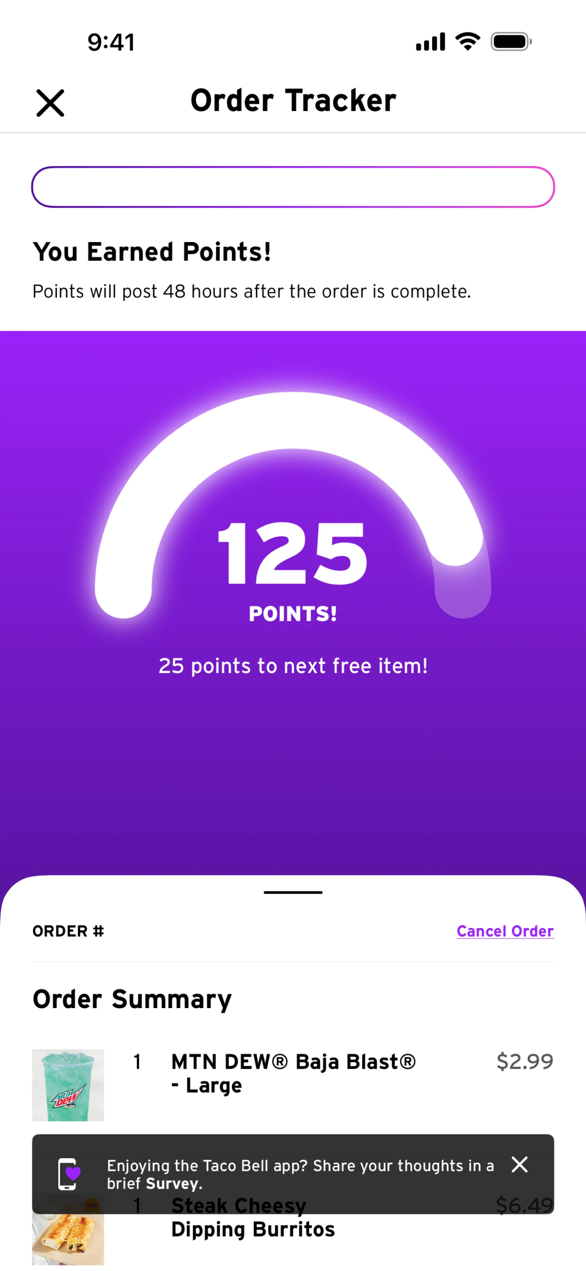 taco-bell-ios — Food & Drink скриншот интерфейса