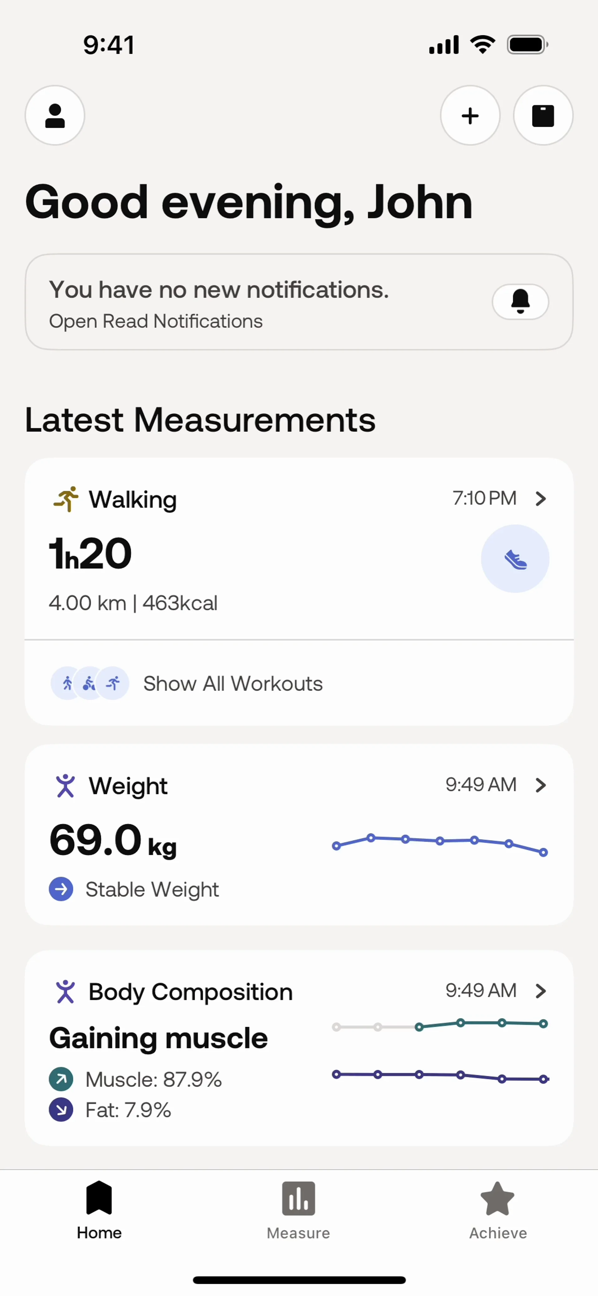 Withings Health Mate — Health скриншот интерфейса