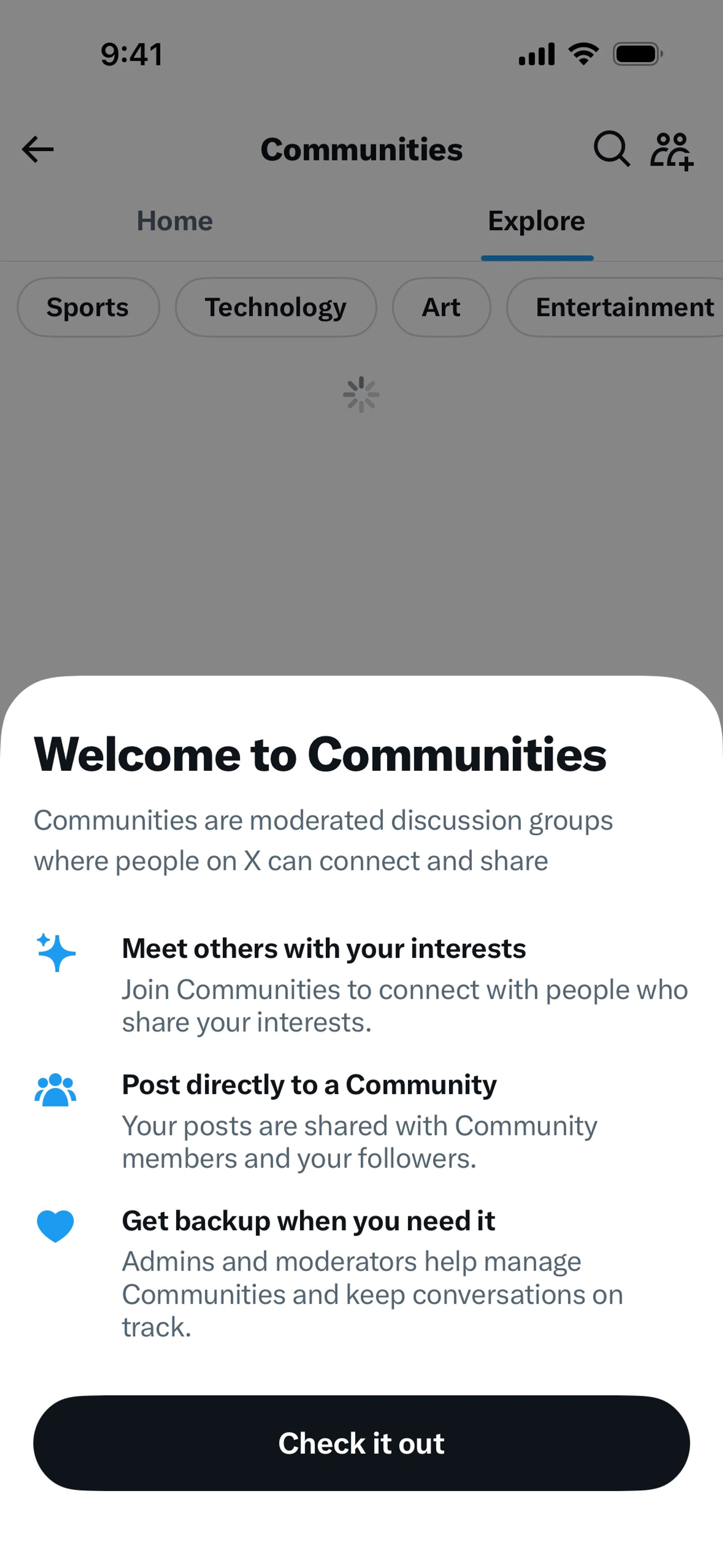 X — Social скриншот интерфейса