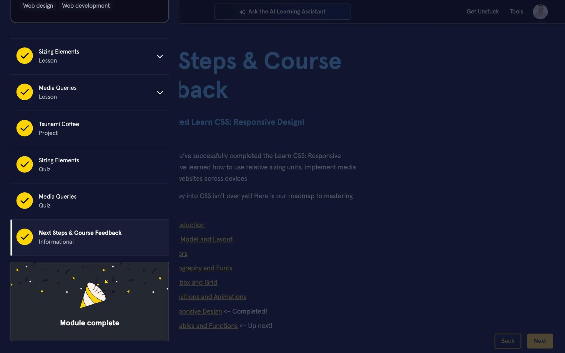 Codecademy screenshot