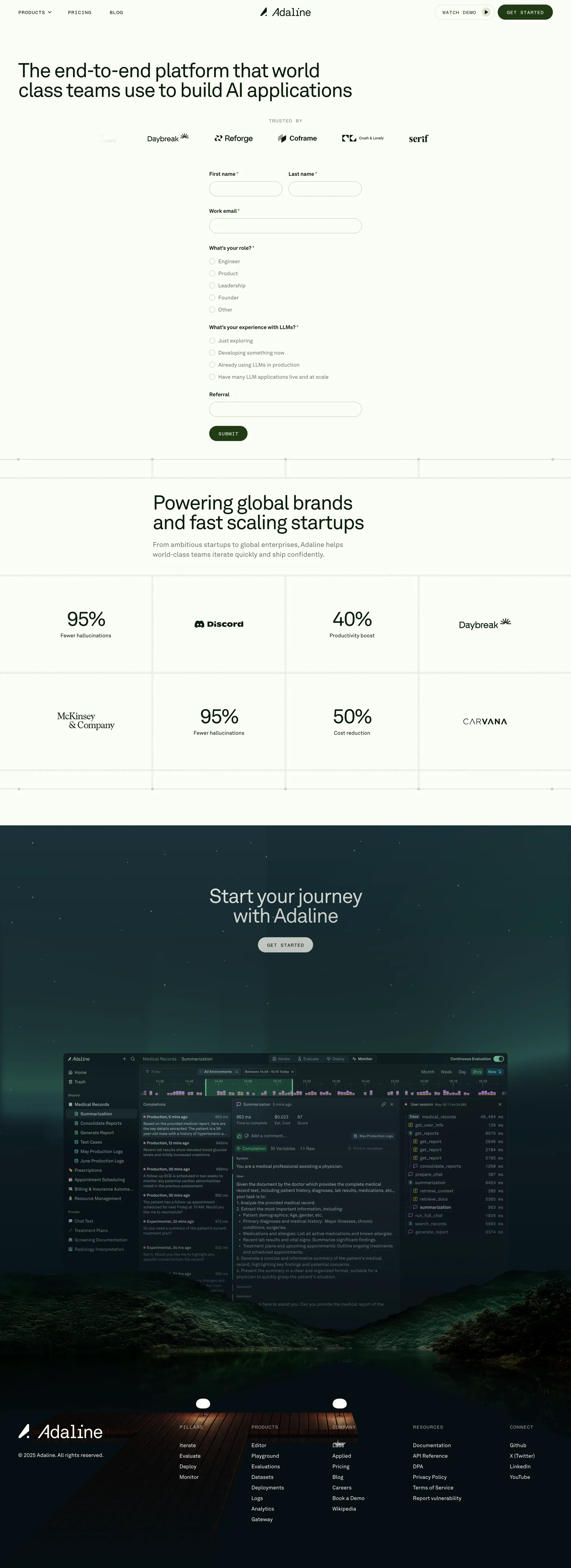 Adaline — Developer Tools скриншот интерфейса