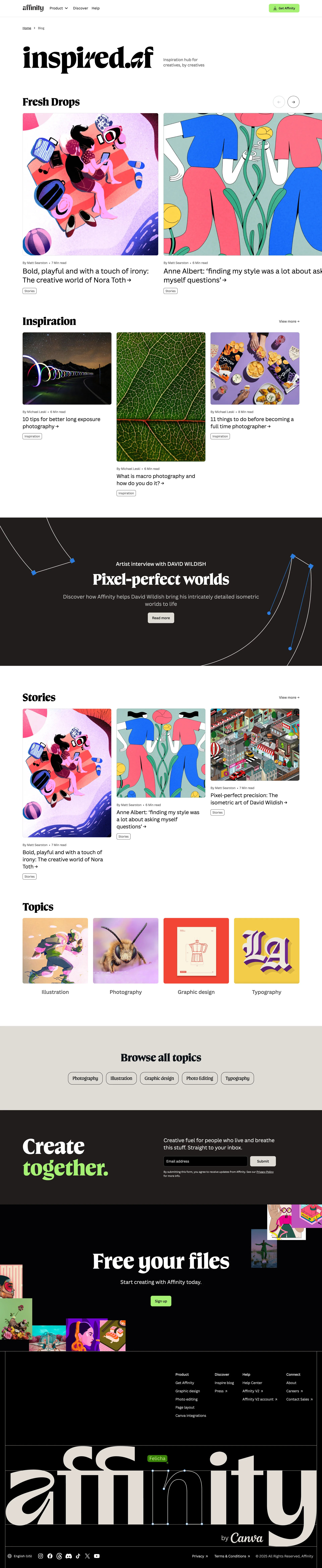 Affinity — Design скриншот интерфейса