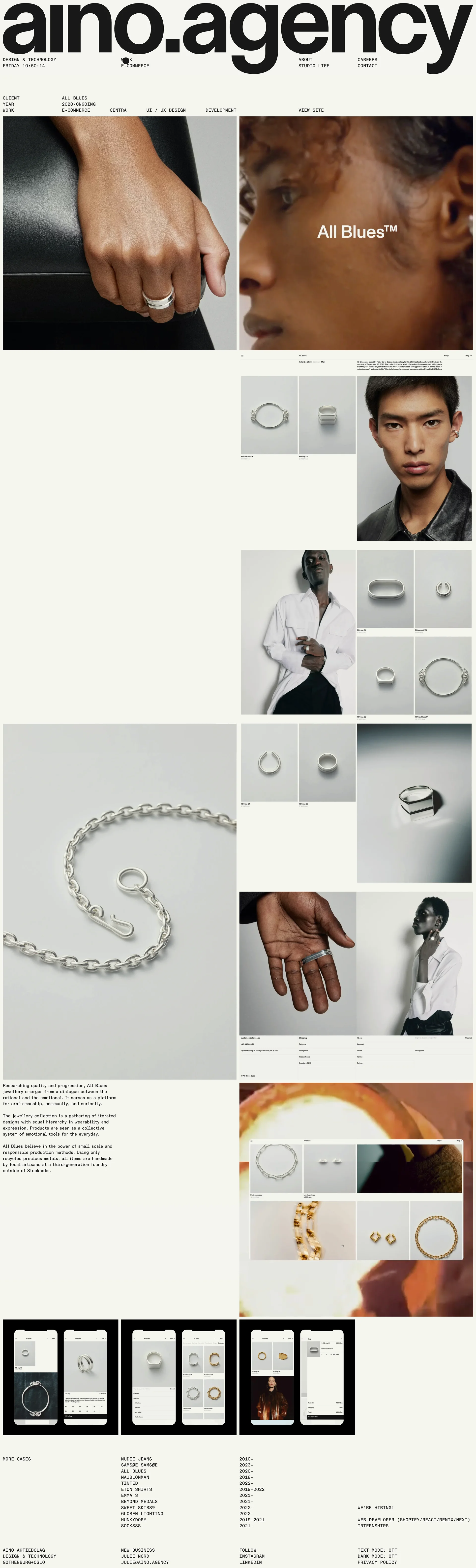 Aino Agency — Design скриншот интерфейса