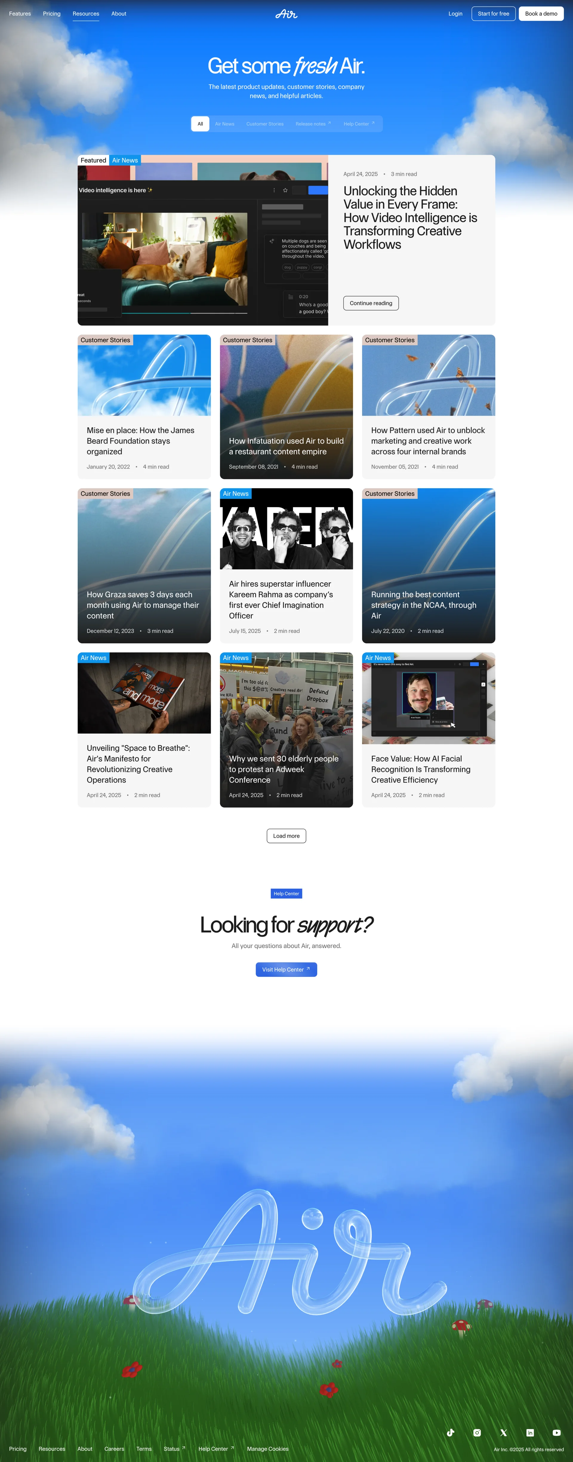 Air — Productivity скриншот интерфейса