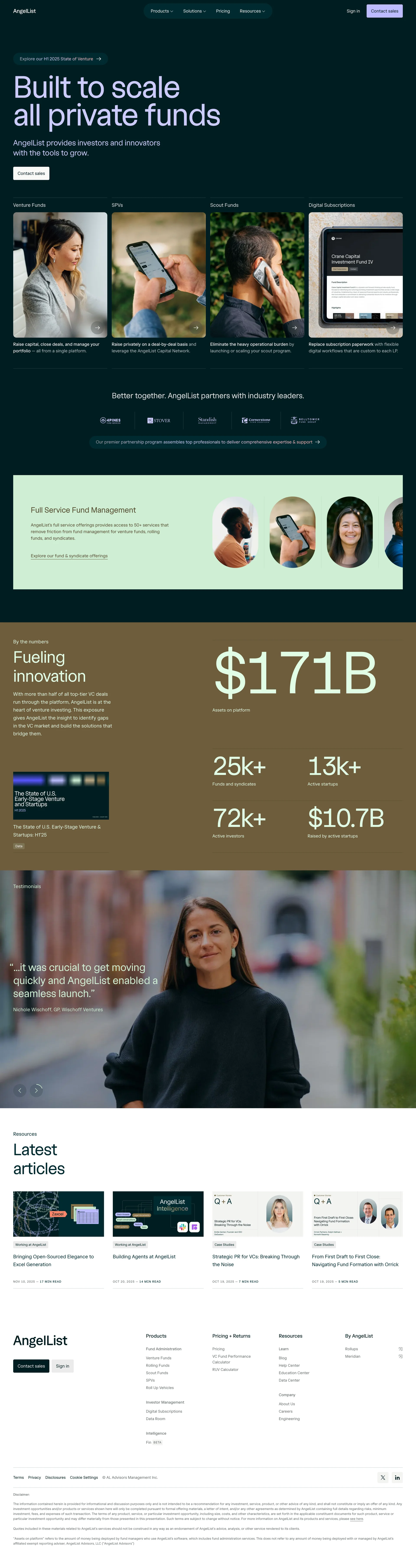 AngelList — Fintech скриншот интерфейса