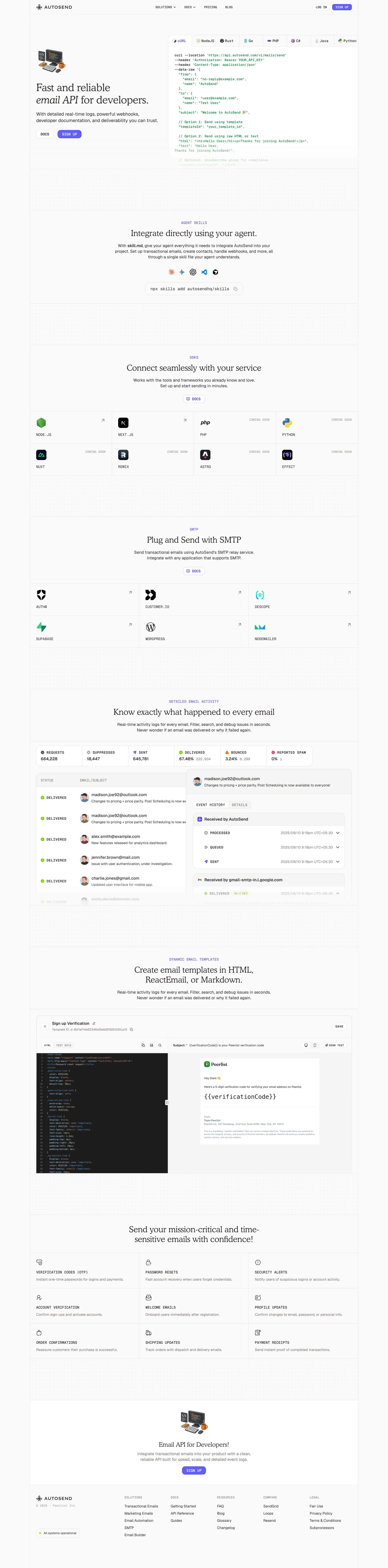 Autosend — Marketing скриншот интерфейса