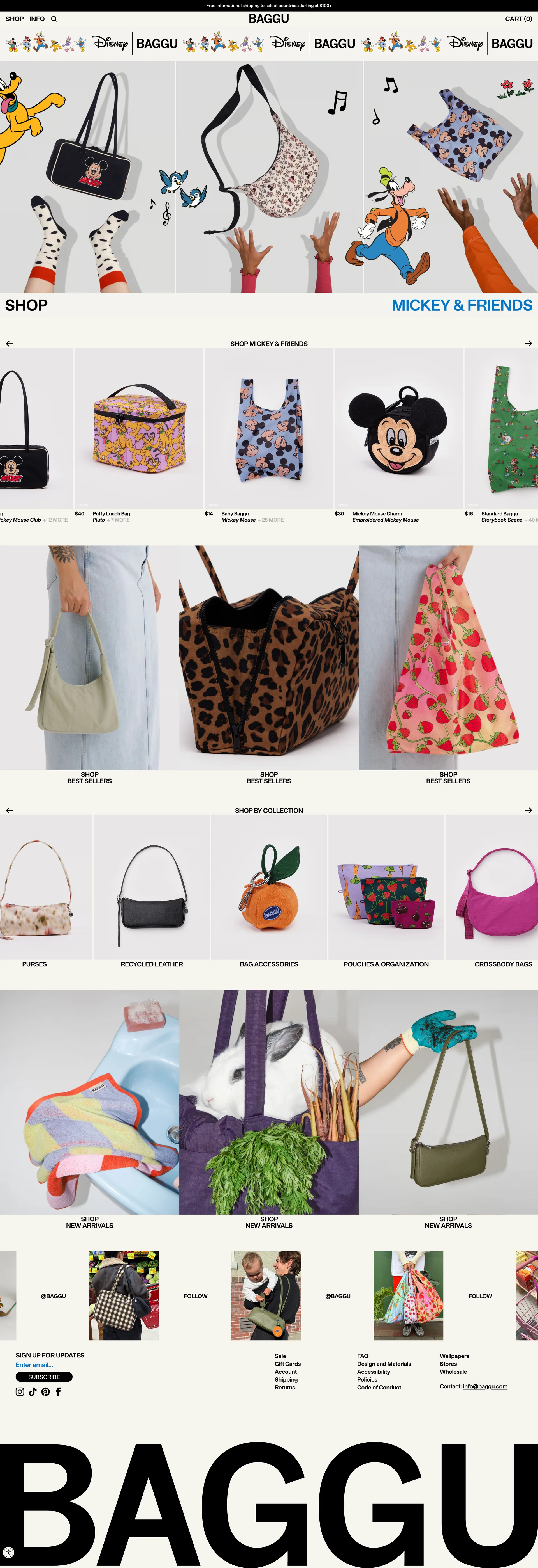 BAGGU — E-commerce скриншот интерфейса