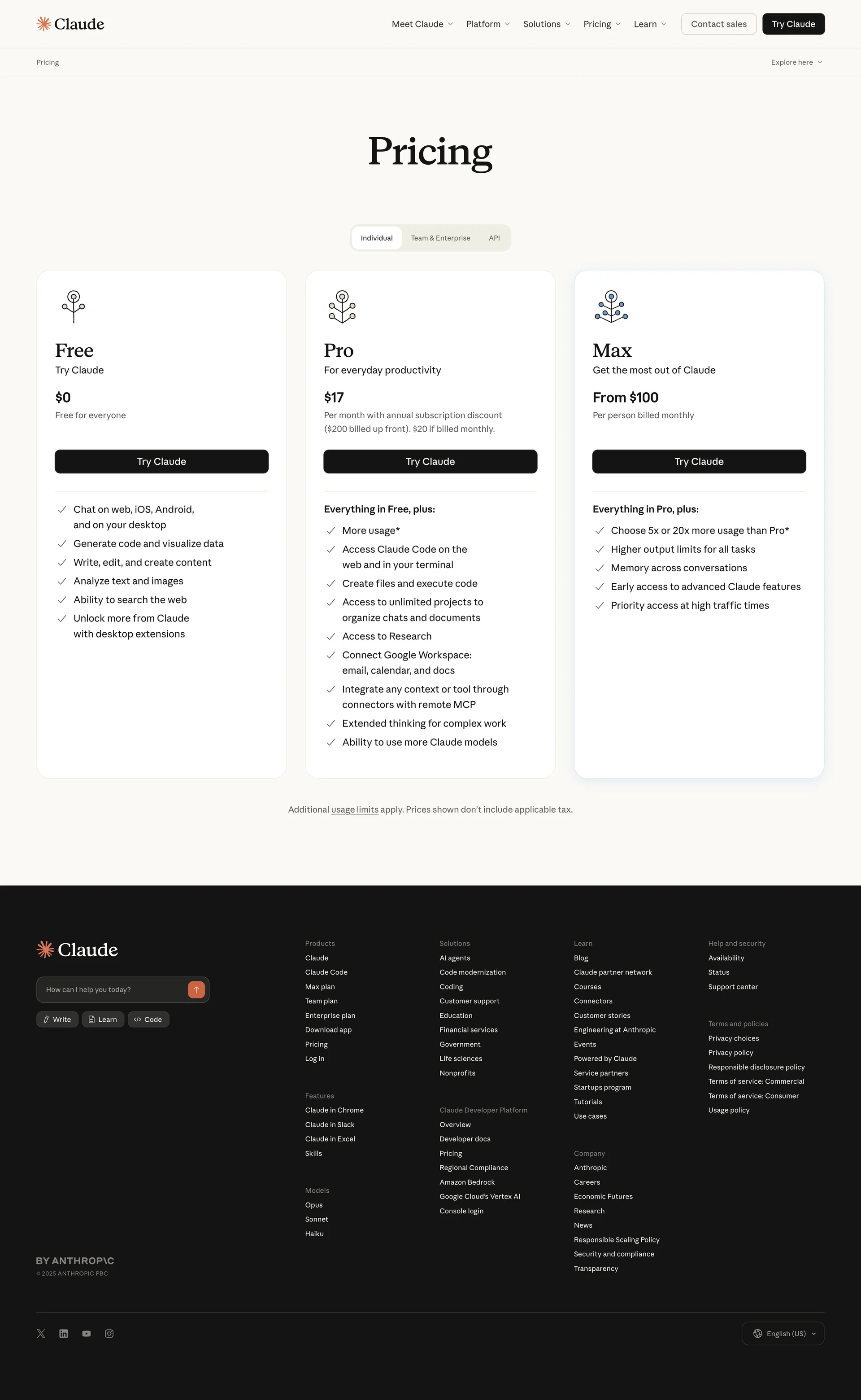 Claude — AI/ML скриншот интерфейса