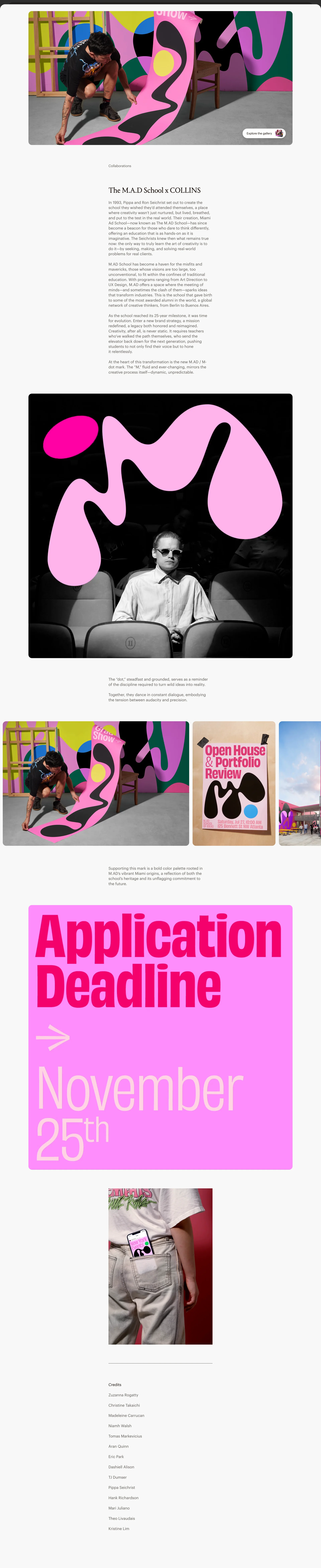 COLLINS — Design скриншот интерфейса