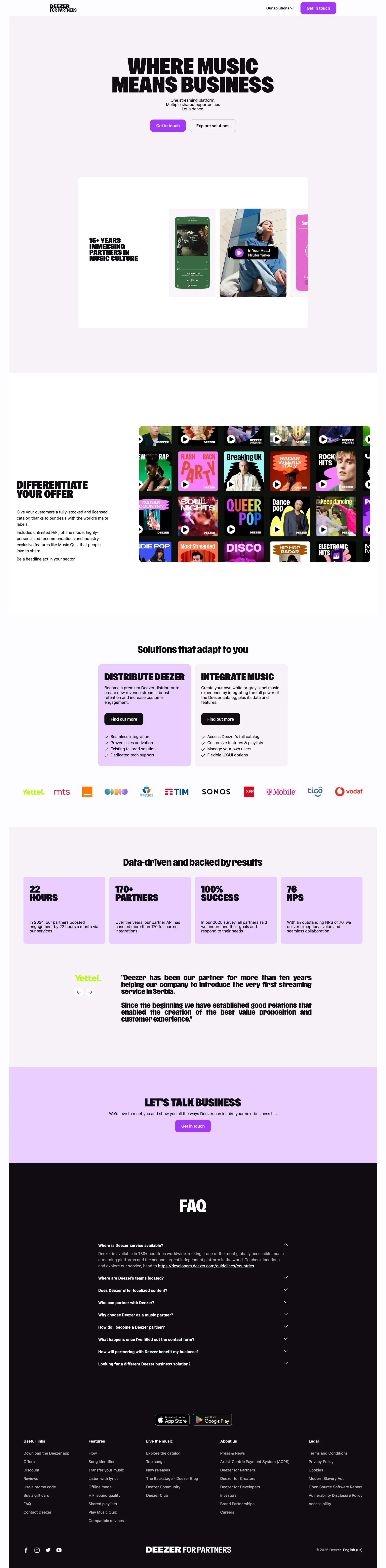 Deezer — Entertainment скриншот интерфейса