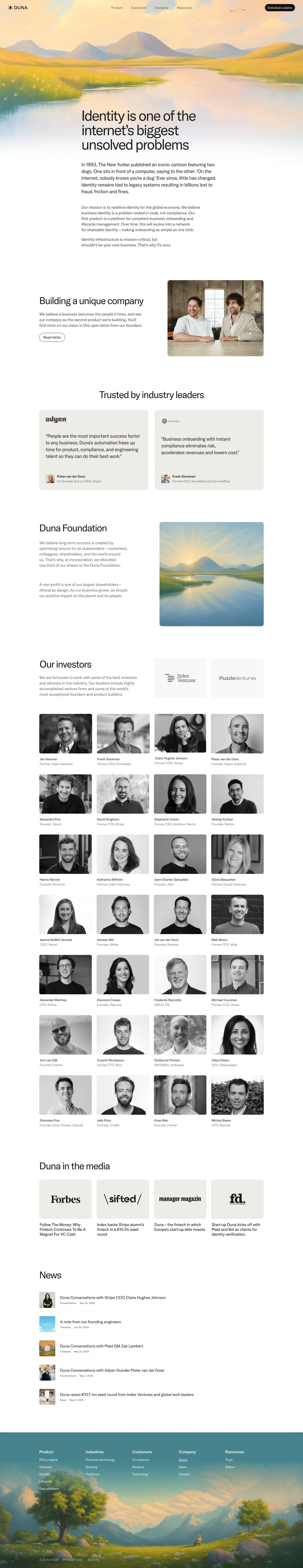 Duna — Fintech скриншот интерфейса