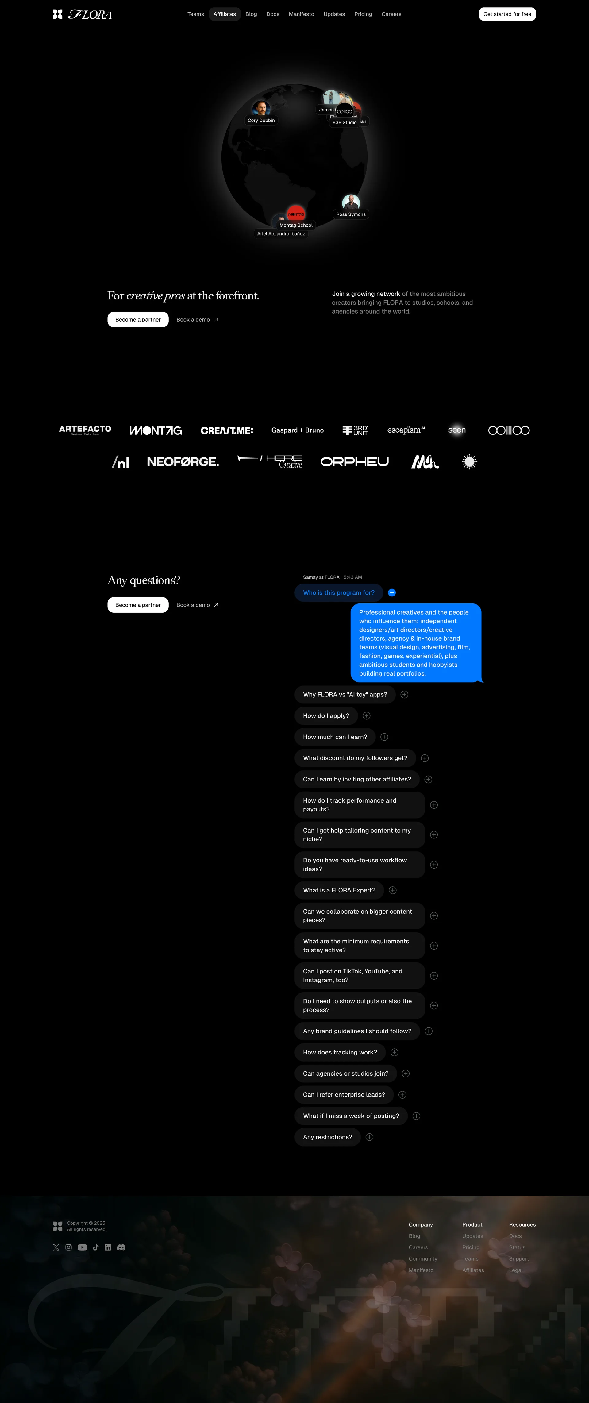 FLORA — Productivity скриншот интерфейса