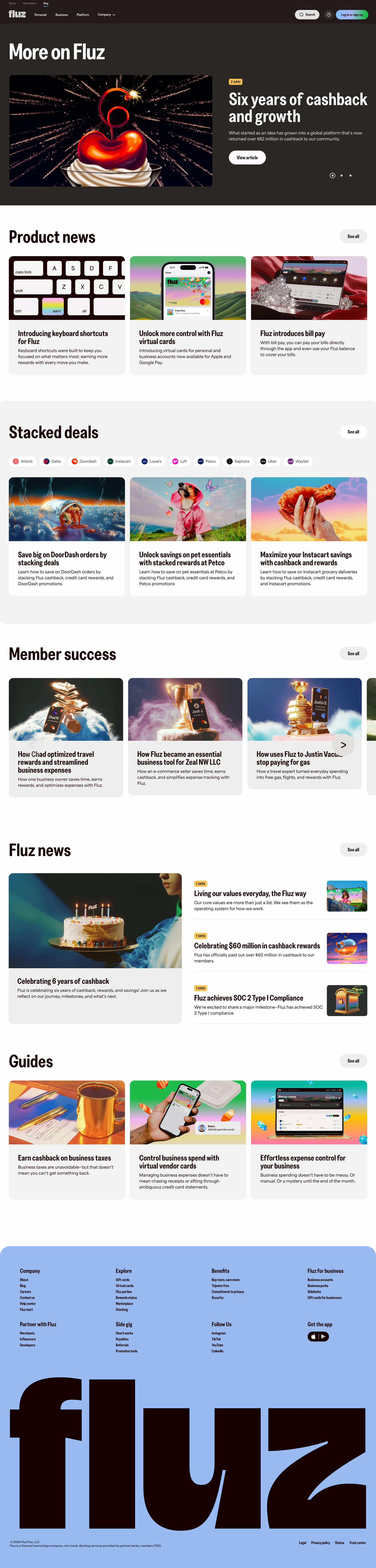 Fluz — Fintech скриншот интерфейса