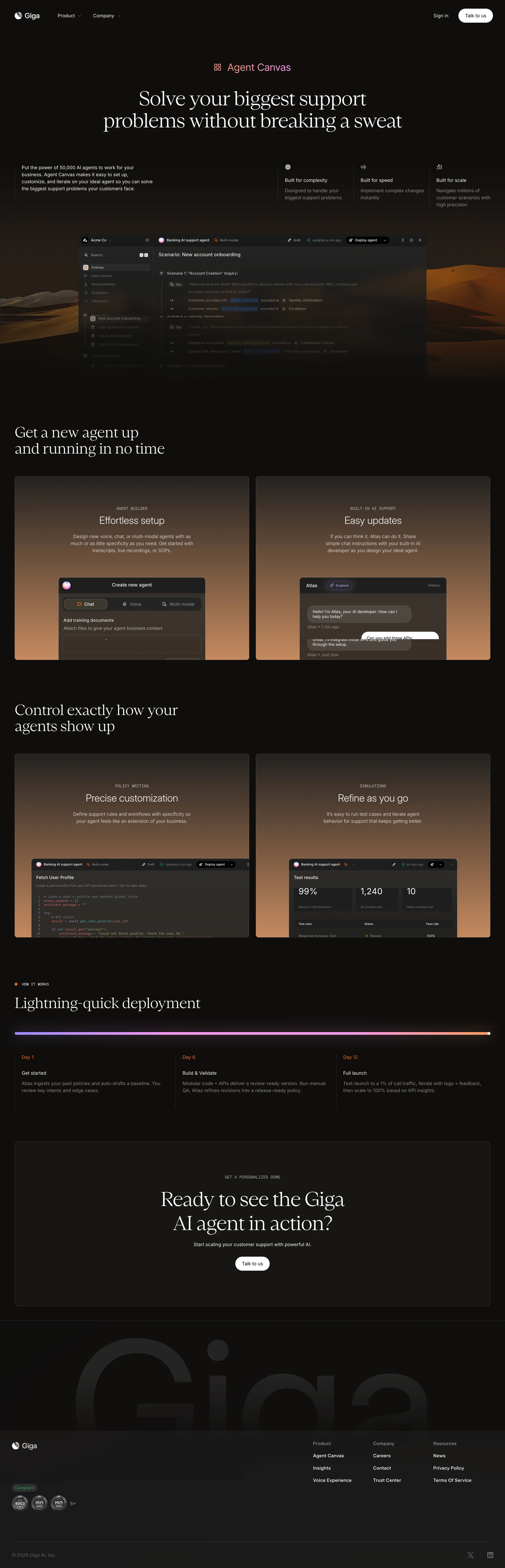 Giga — AI/ML скриншот интерфейса