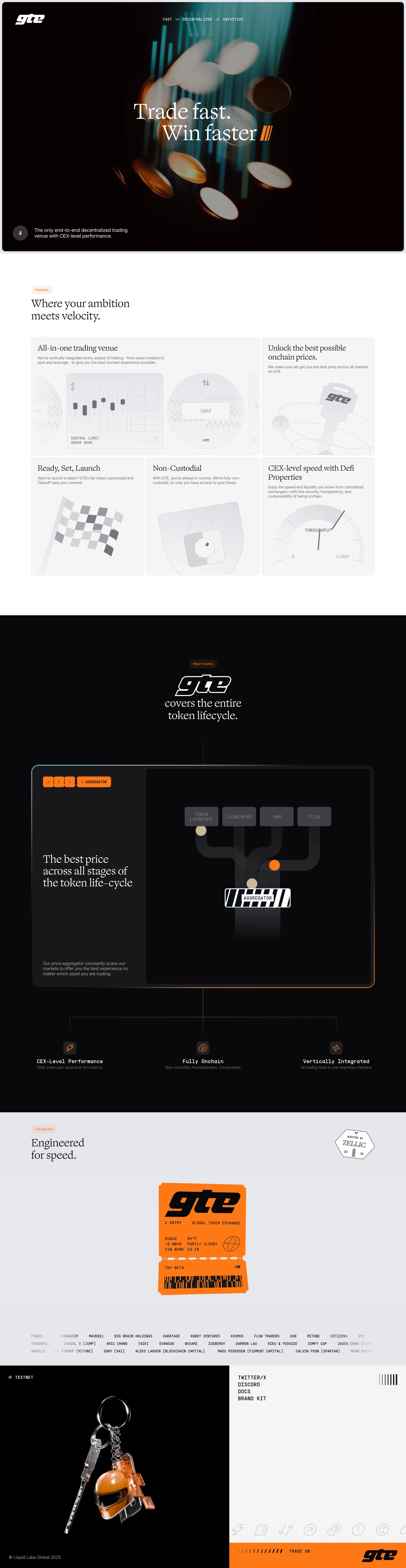 GTE — Fintech скриншот интерфейса