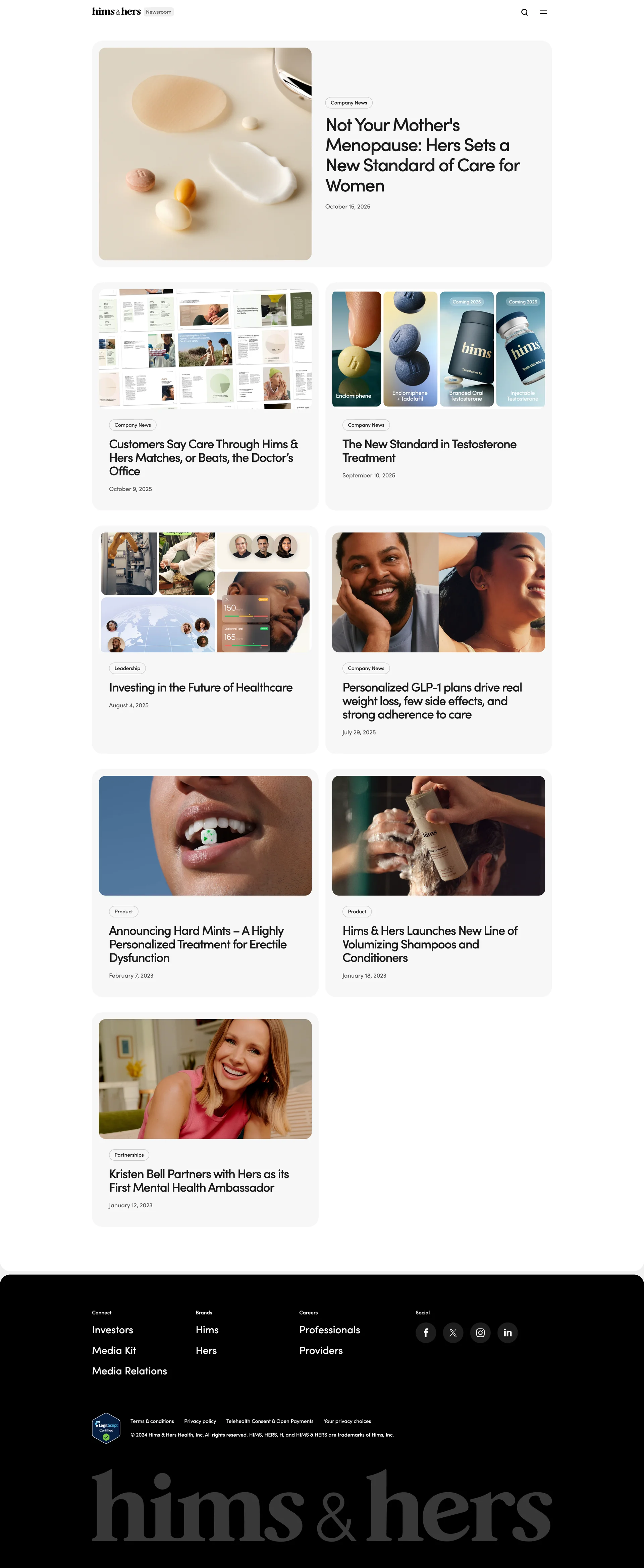 Hims — Health скриншот интерфейса