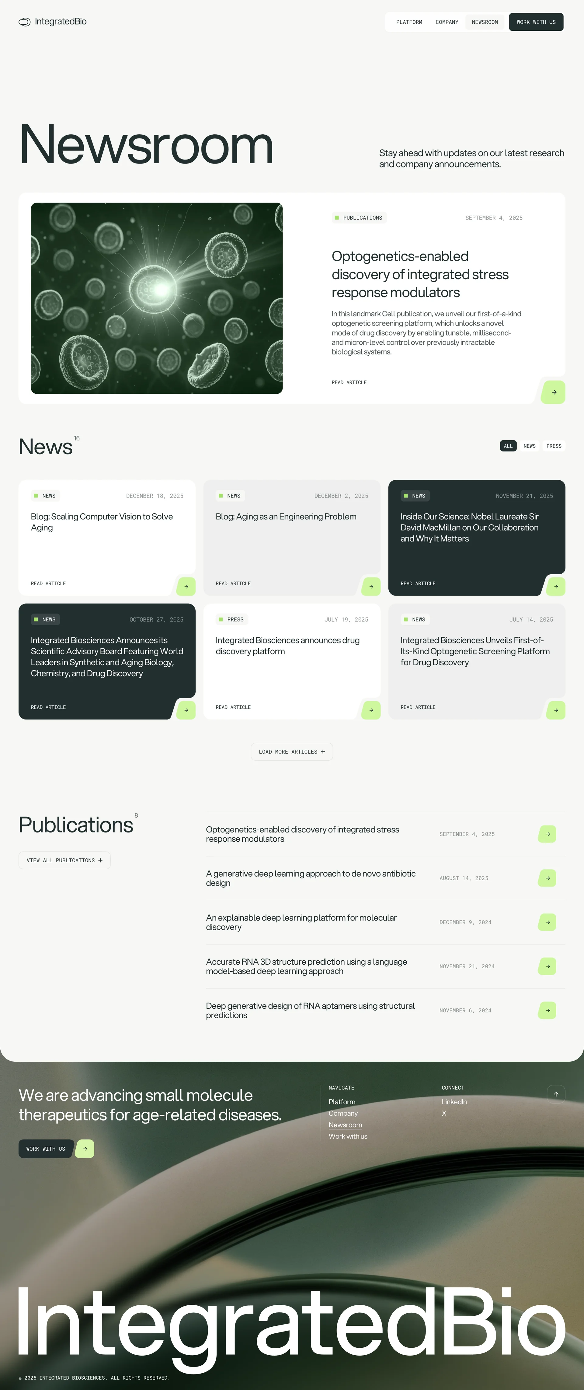 IntegratedBio — Health скриншот интерфейса