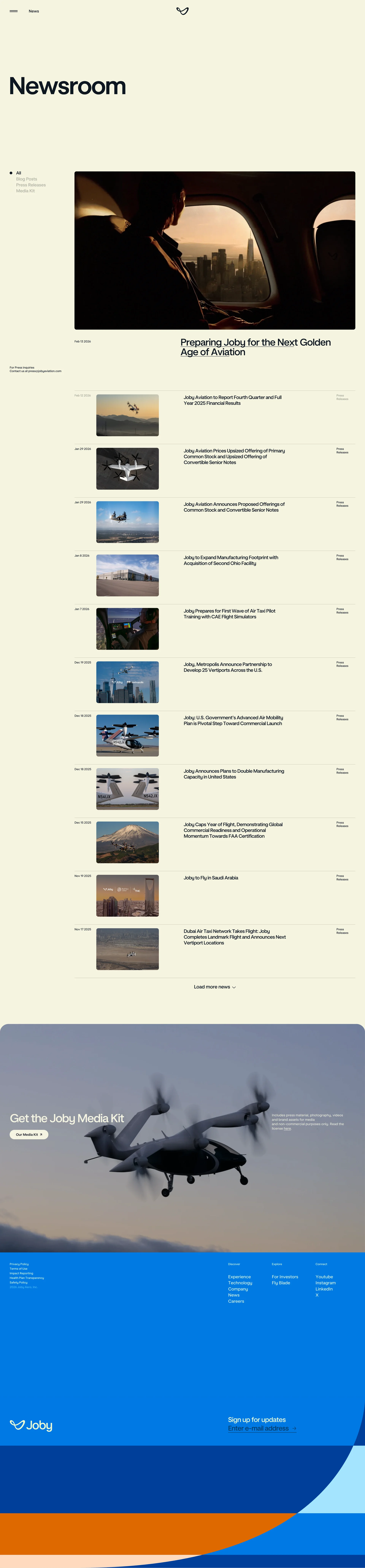 Joby Aviation — Travel скриншот интерфейса