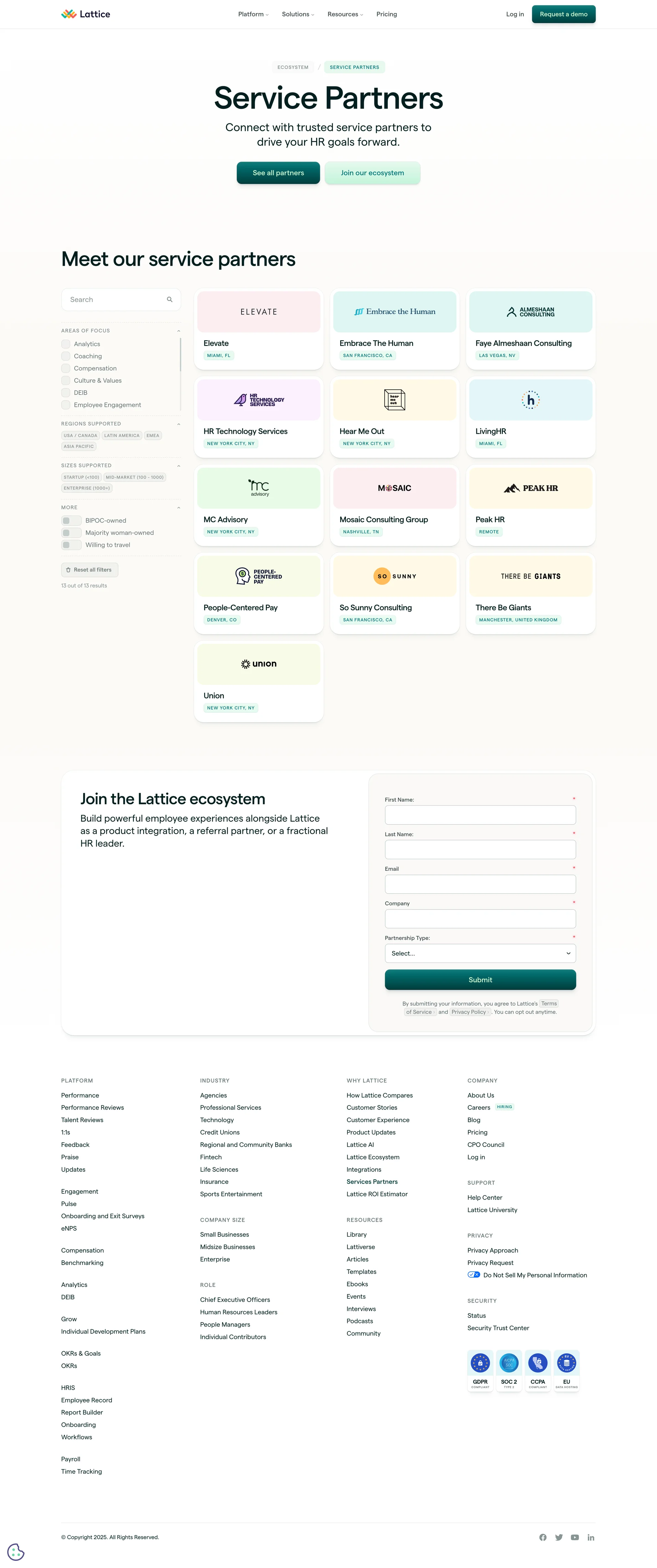 Lattice — HR скриншот интерфейса
