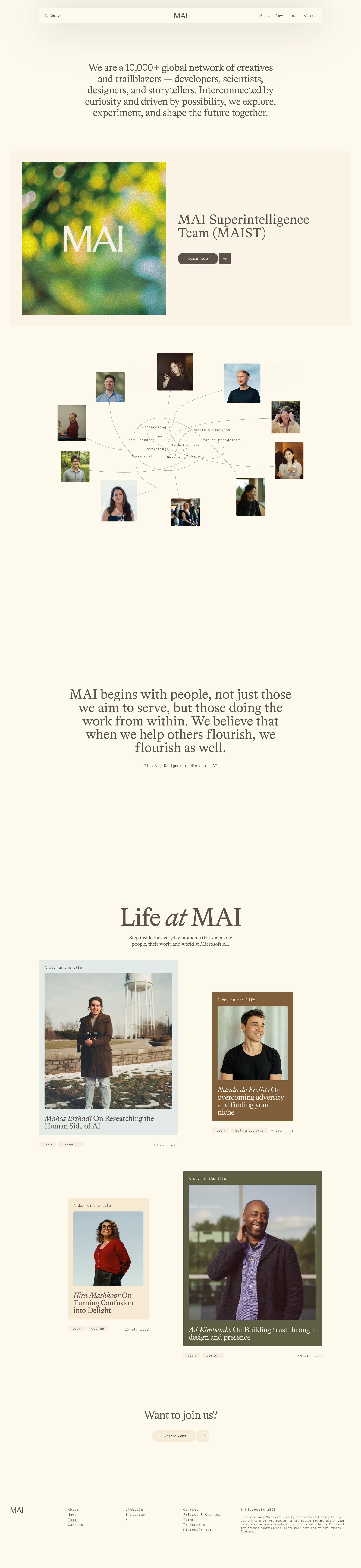 Microsoft AI — AI/ML скриншот интерфейса