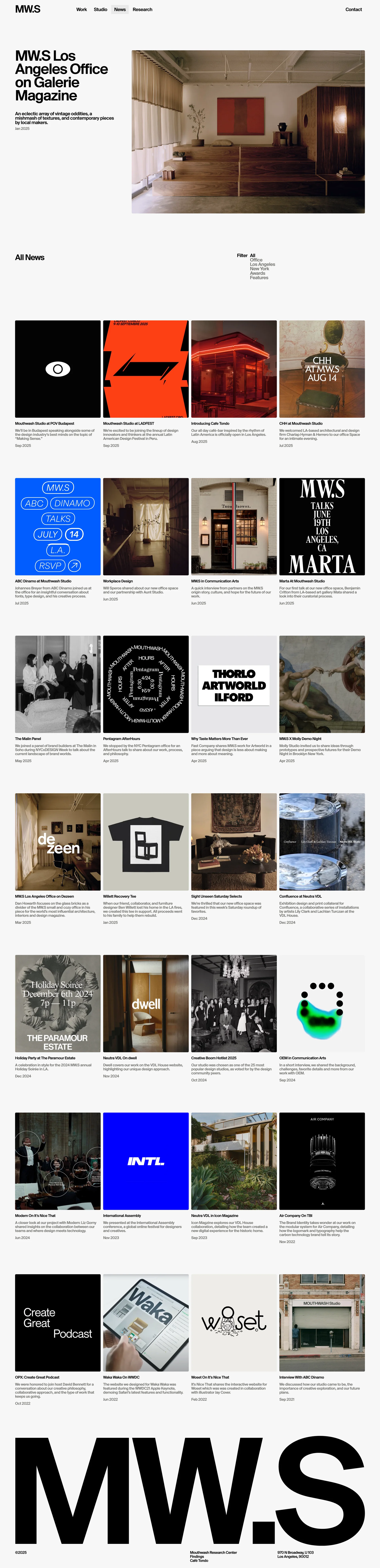 MOUTHWASH Studio — Design скриншот интерфейса