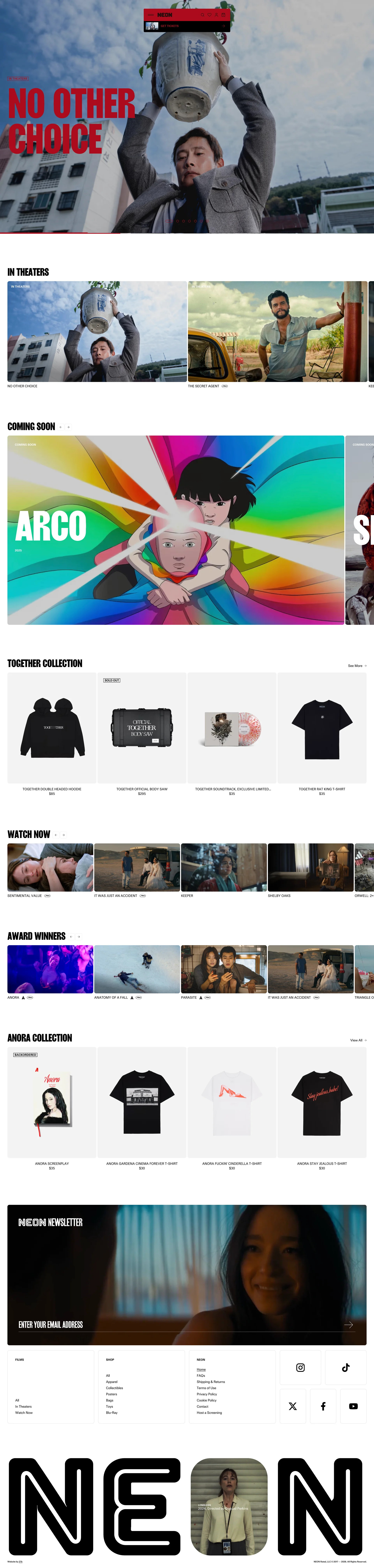 NEON — Entertainment скриншот интерфейса