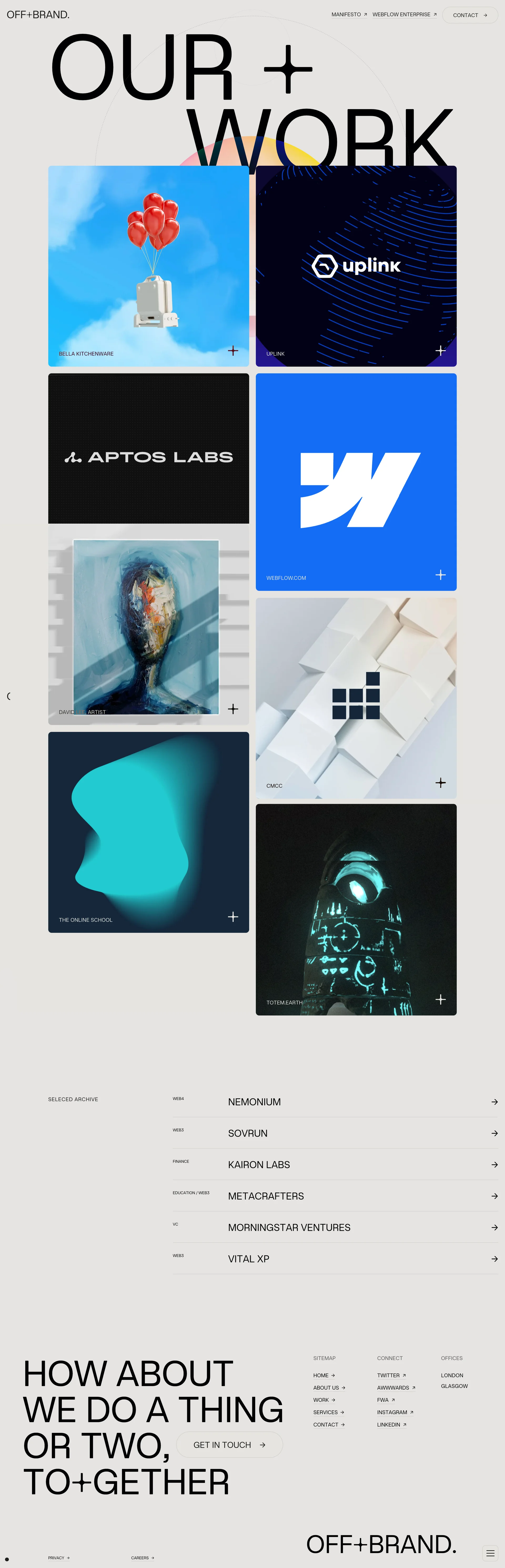 OFF+BRAND — Design скриншот интерфейса