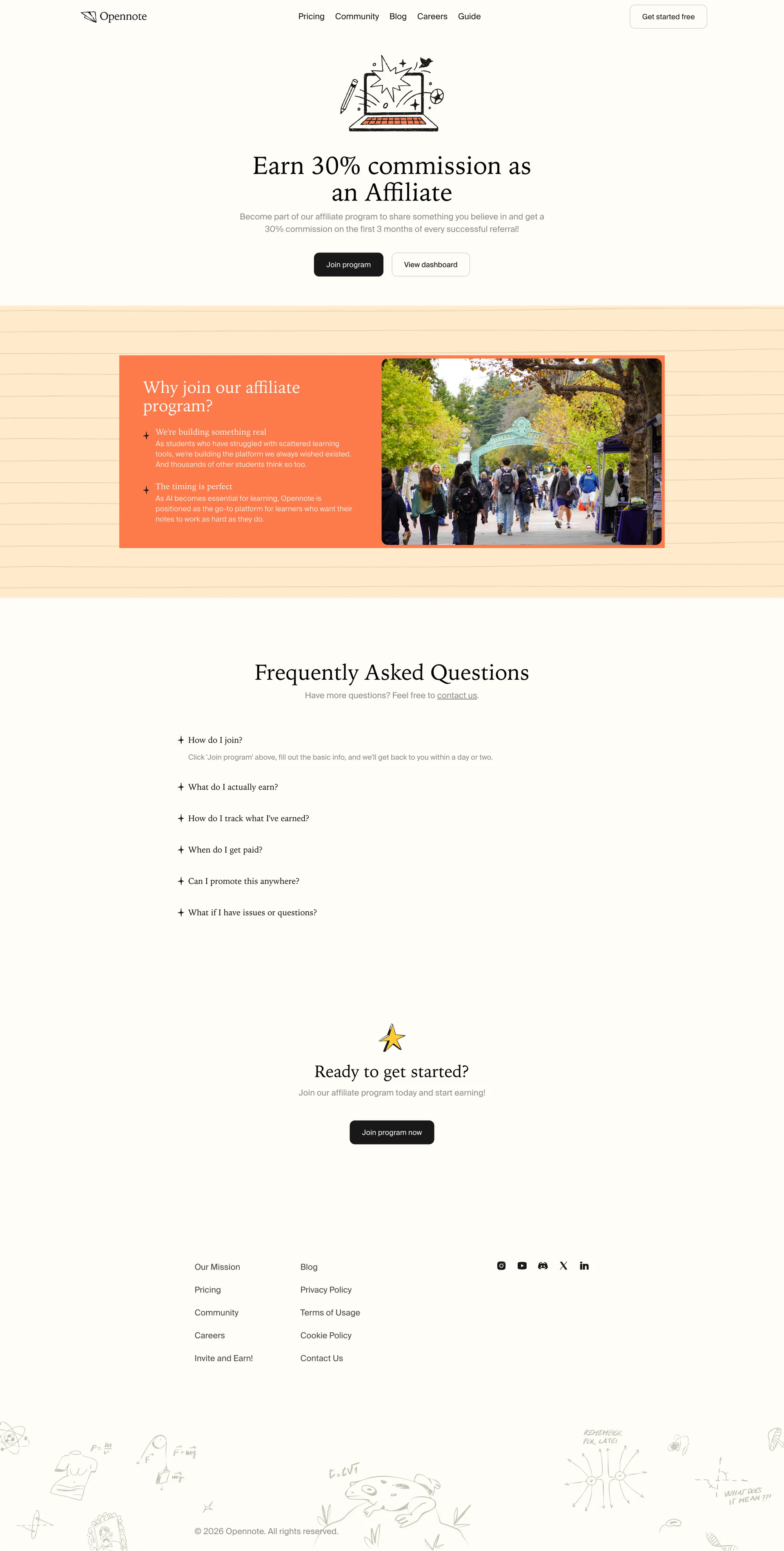 Opennote — Productivity скриншот интерфейса