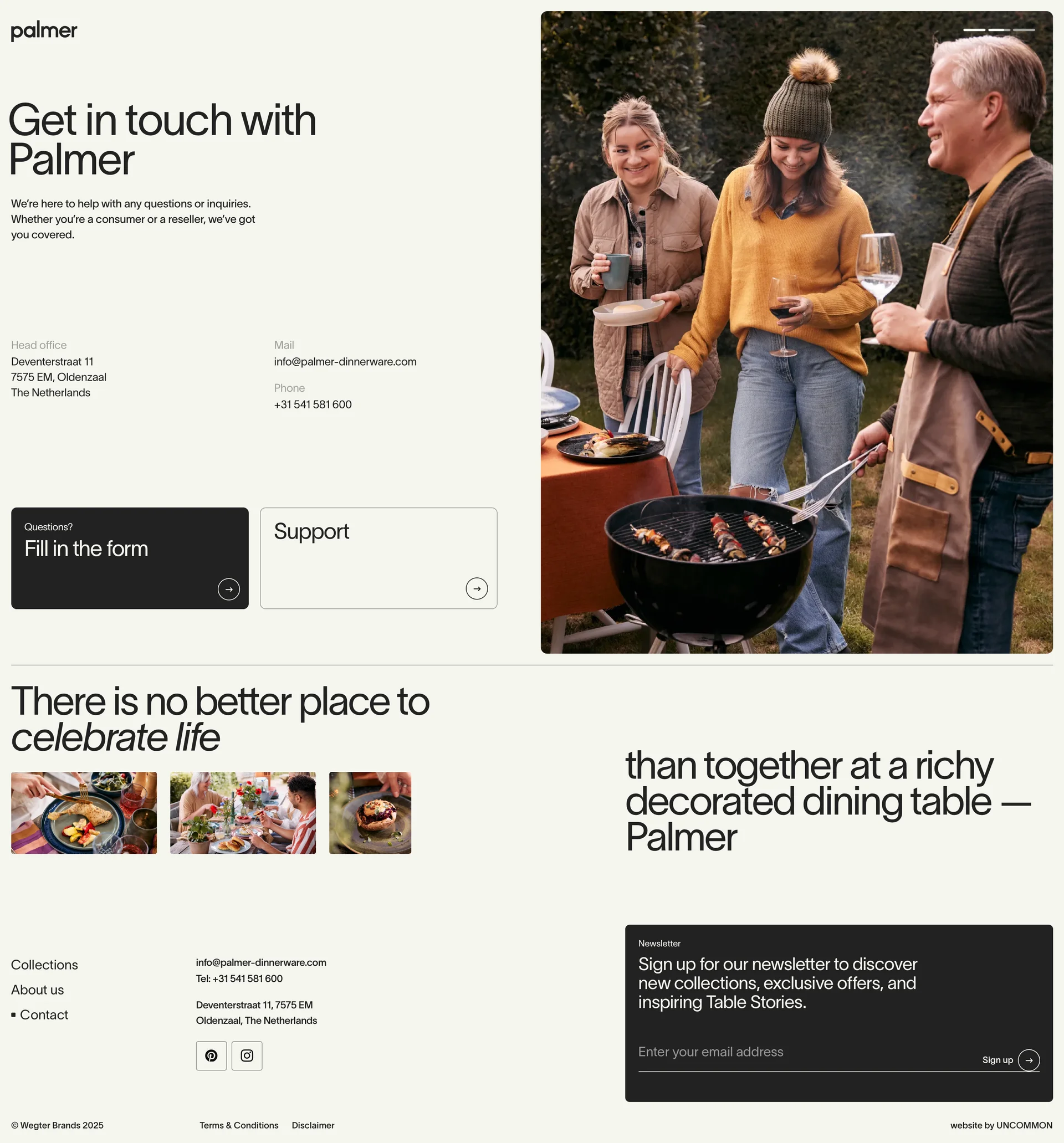 Palmer Dinnerware — E-commerce скриншот интерфейса