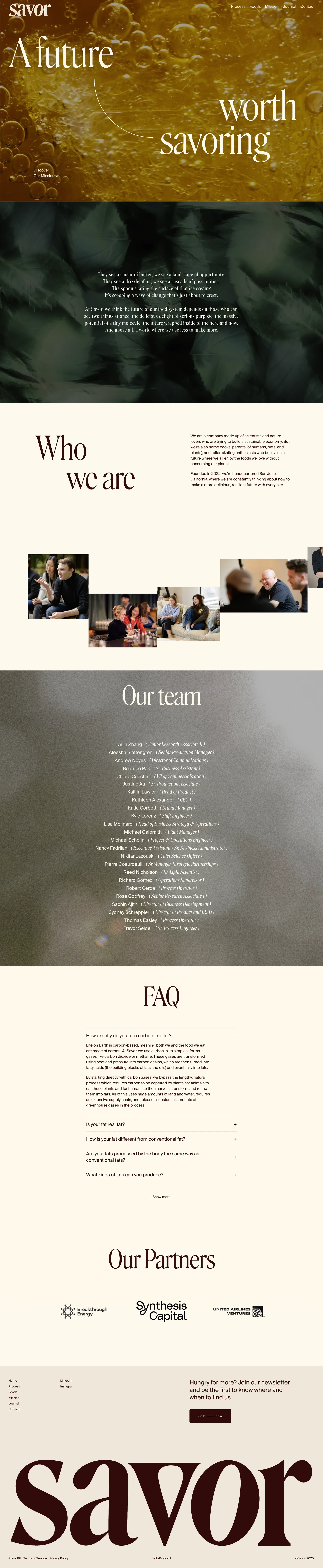 Savor — Food & Drink скриншот интерфейса