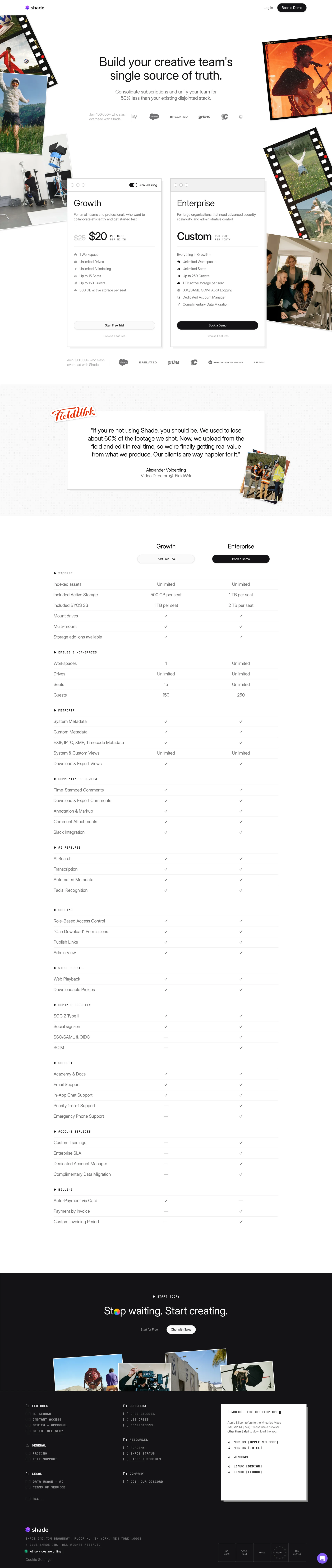 Shade — Developer Tools скриншот интерфейса