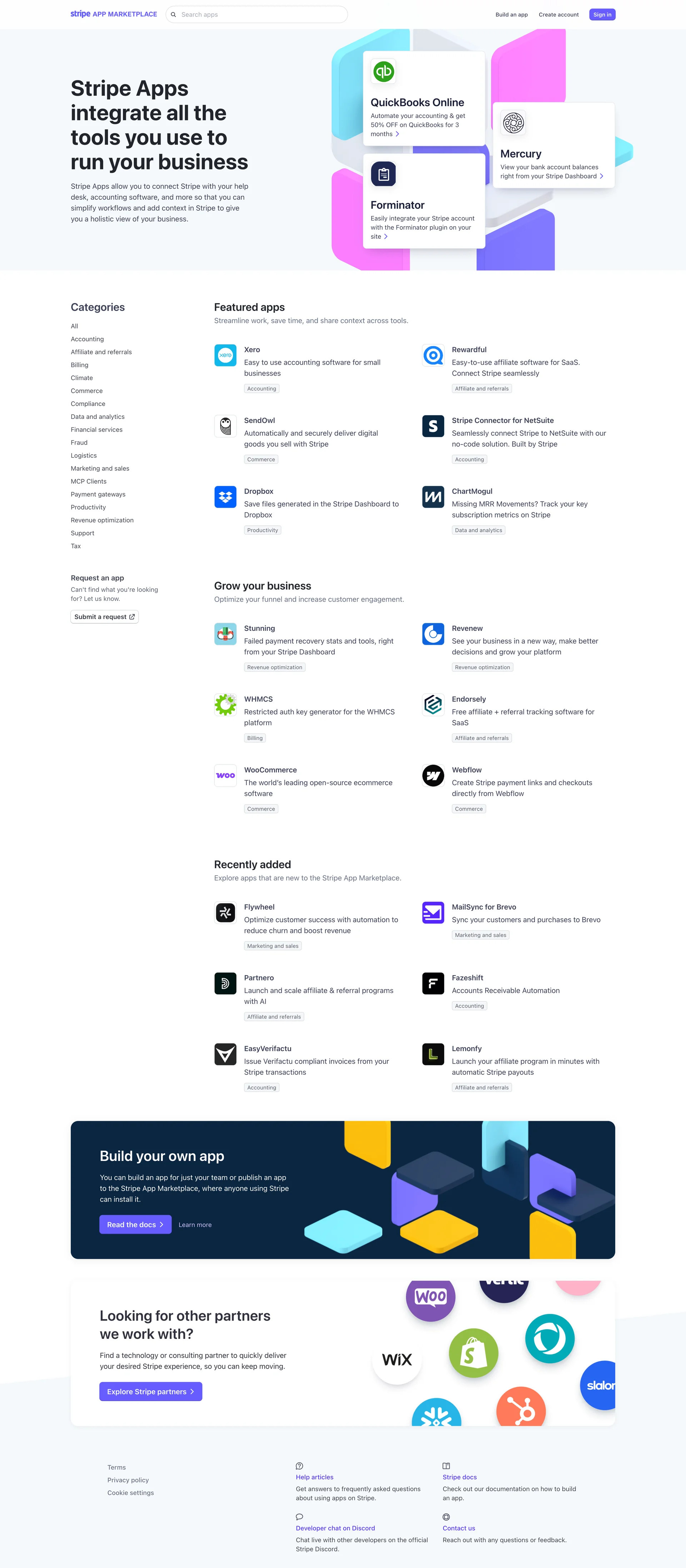Stripe — Fintech скриншот интерфейса