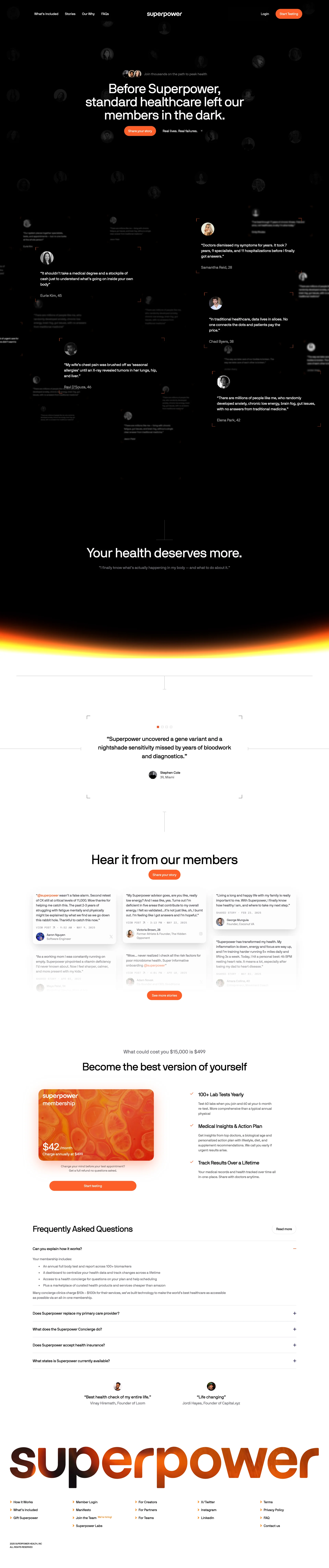 Superpower — Health скриншот интерфейса