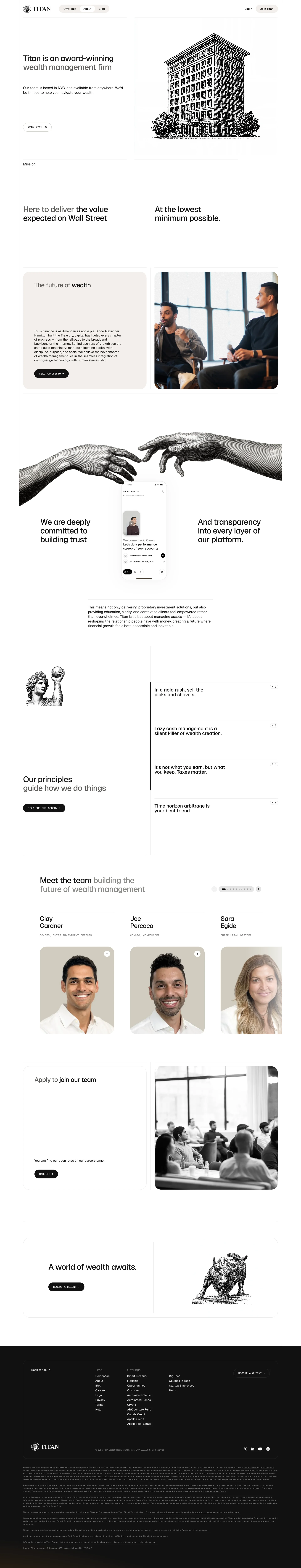 Titan — Fintech скриншот интерфейса