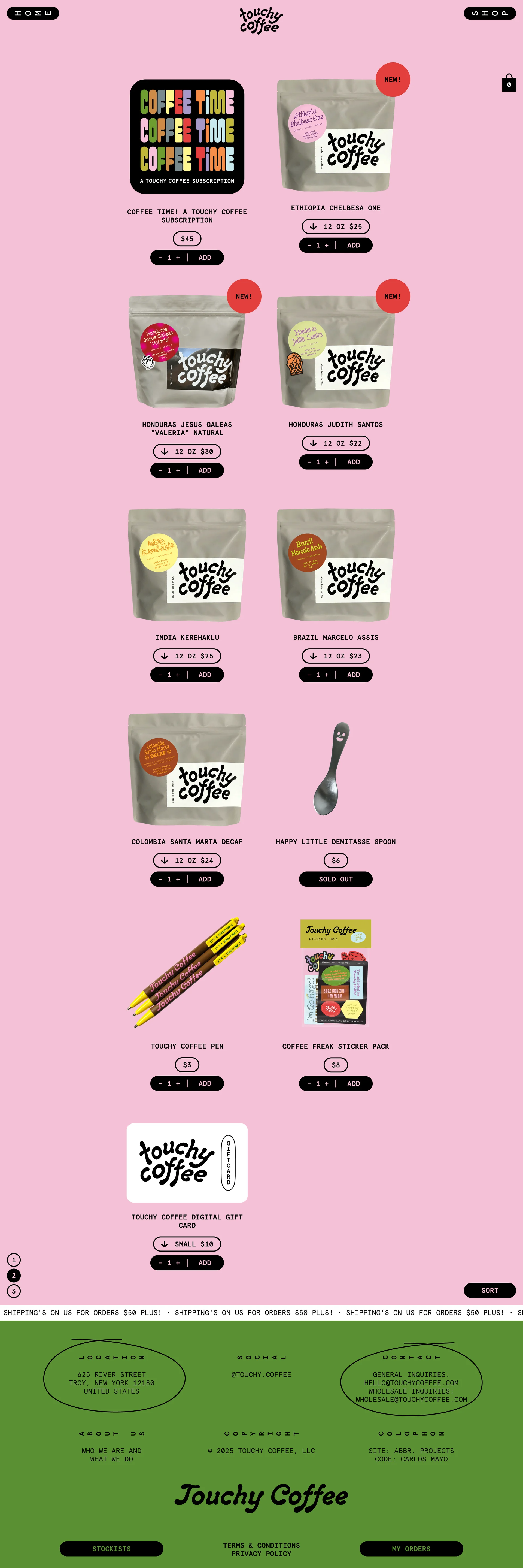 Touchy Coffee — Food & Drink скриншот интерфейса