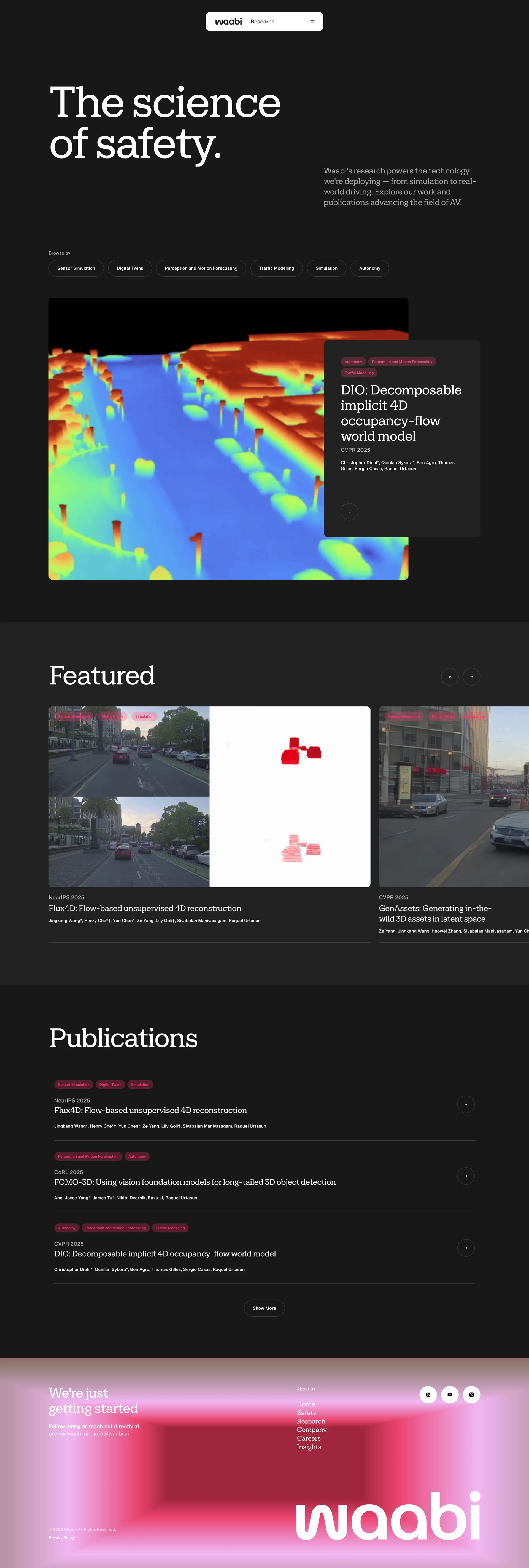 Waabi — AI/ML скриншот интерфейса